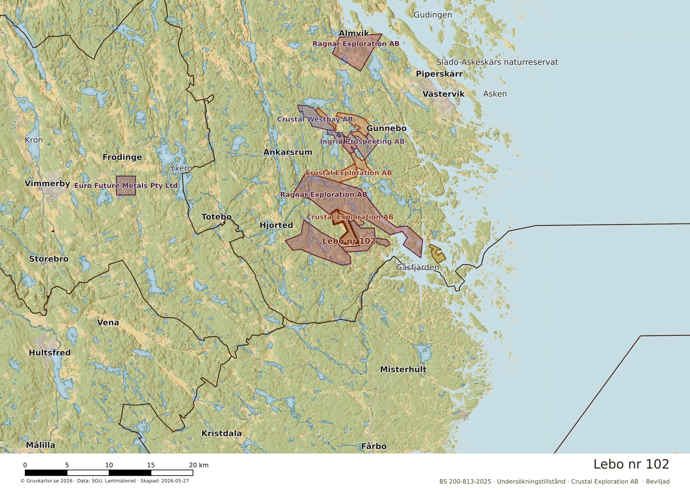 Översiktskarta över Lebo nr 102 i sitt landskap