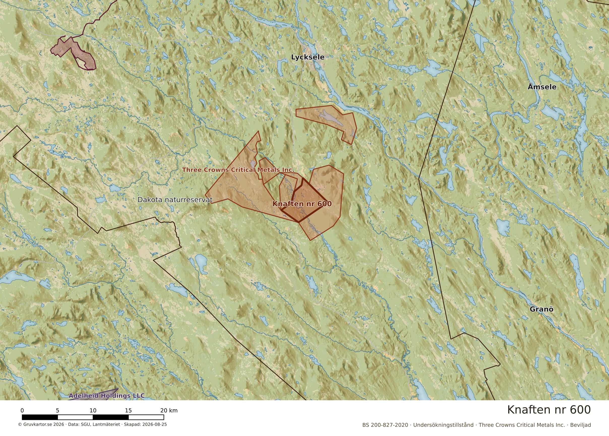 Översiktskarta över Knaften nr 600 i sitt landskap