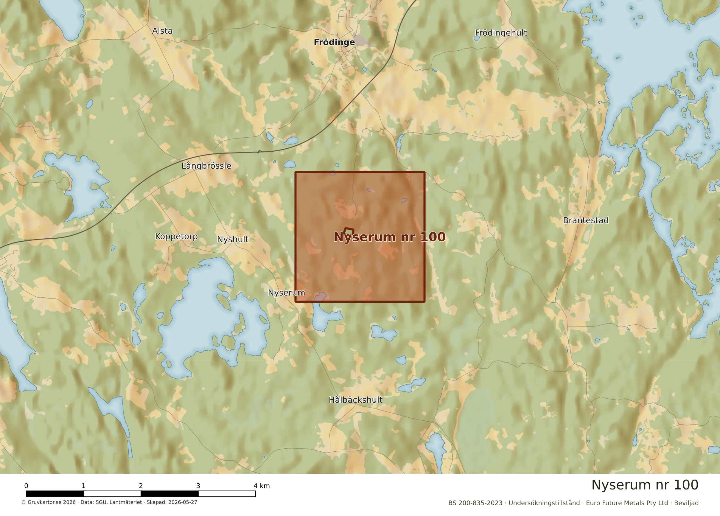 Närkarta över Nyserum nr 100