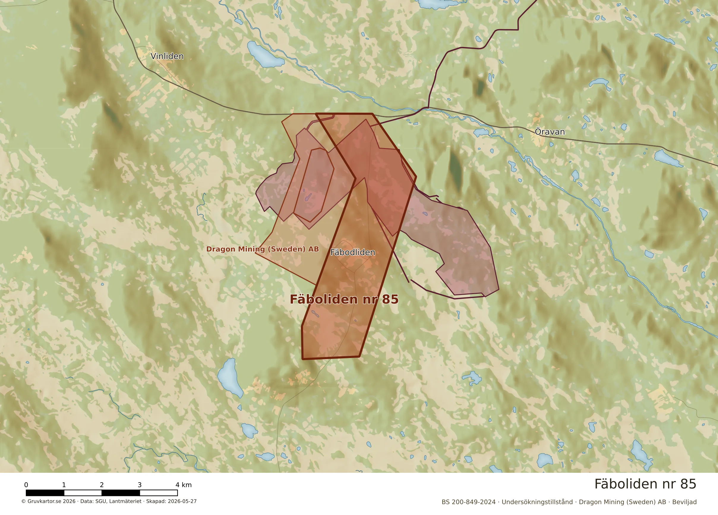 Närkarta över Fäboliden nr 85