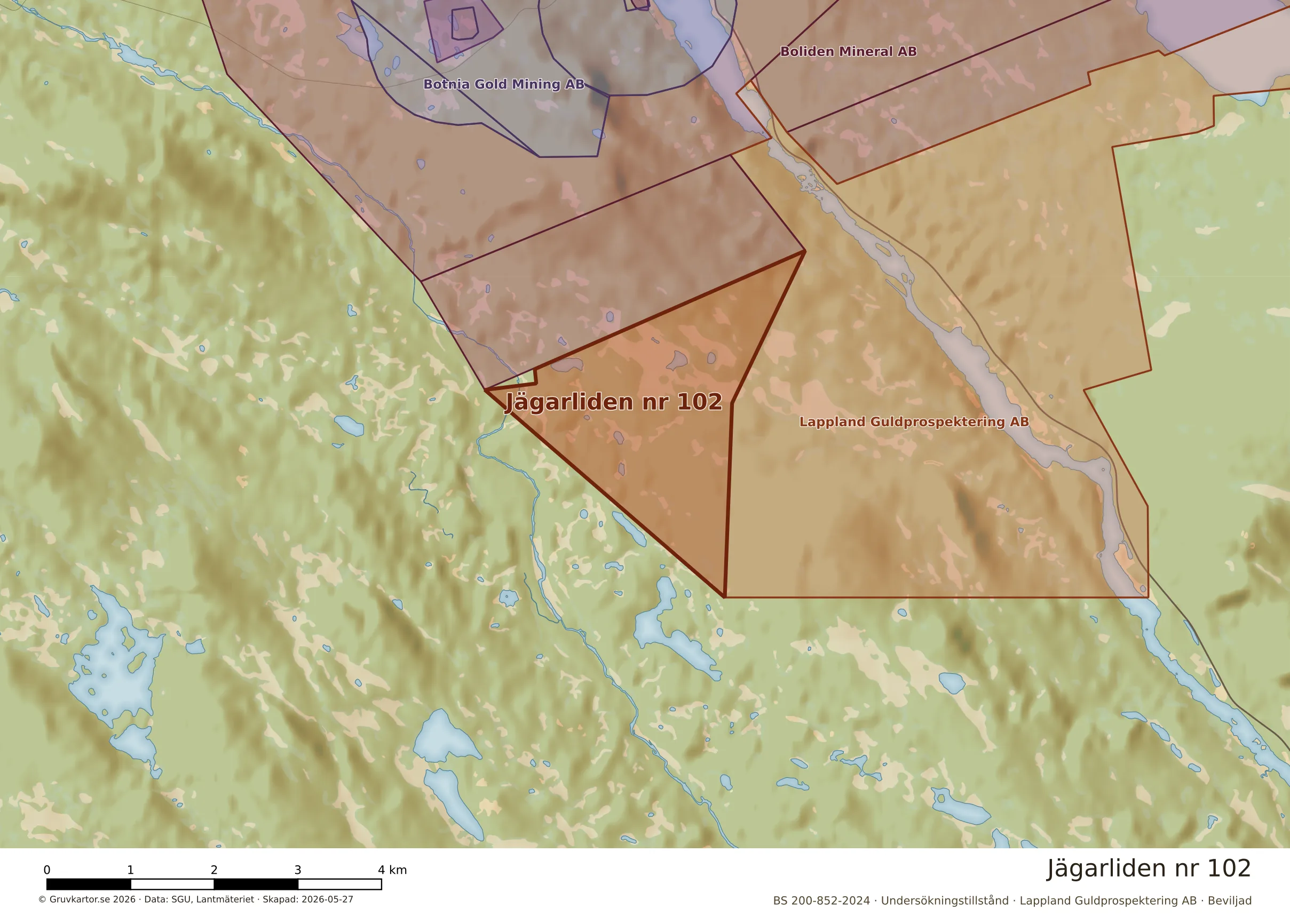 Närkarta över Jägarliden nr 102