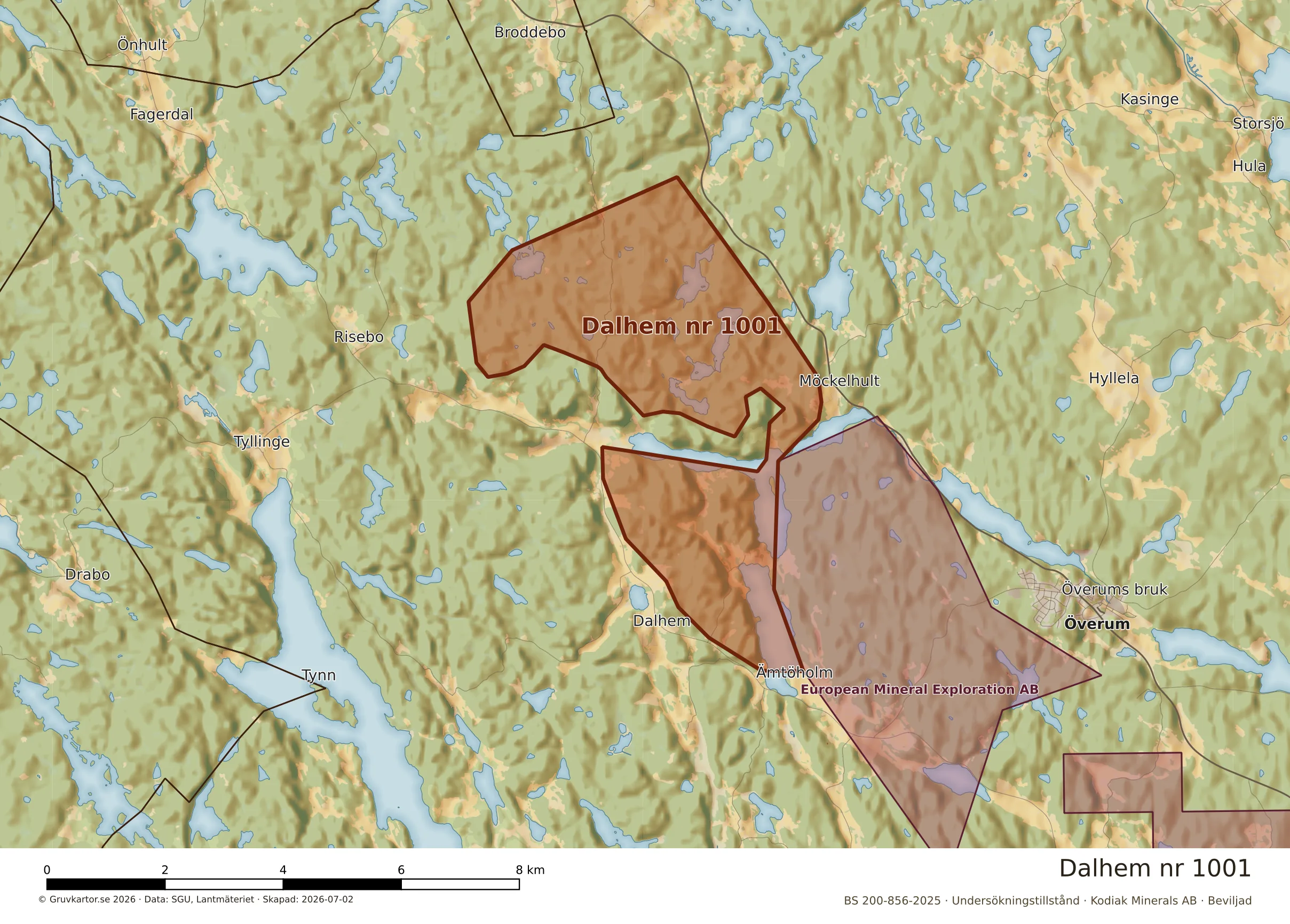 Närkarta över Dalhem nr 1001