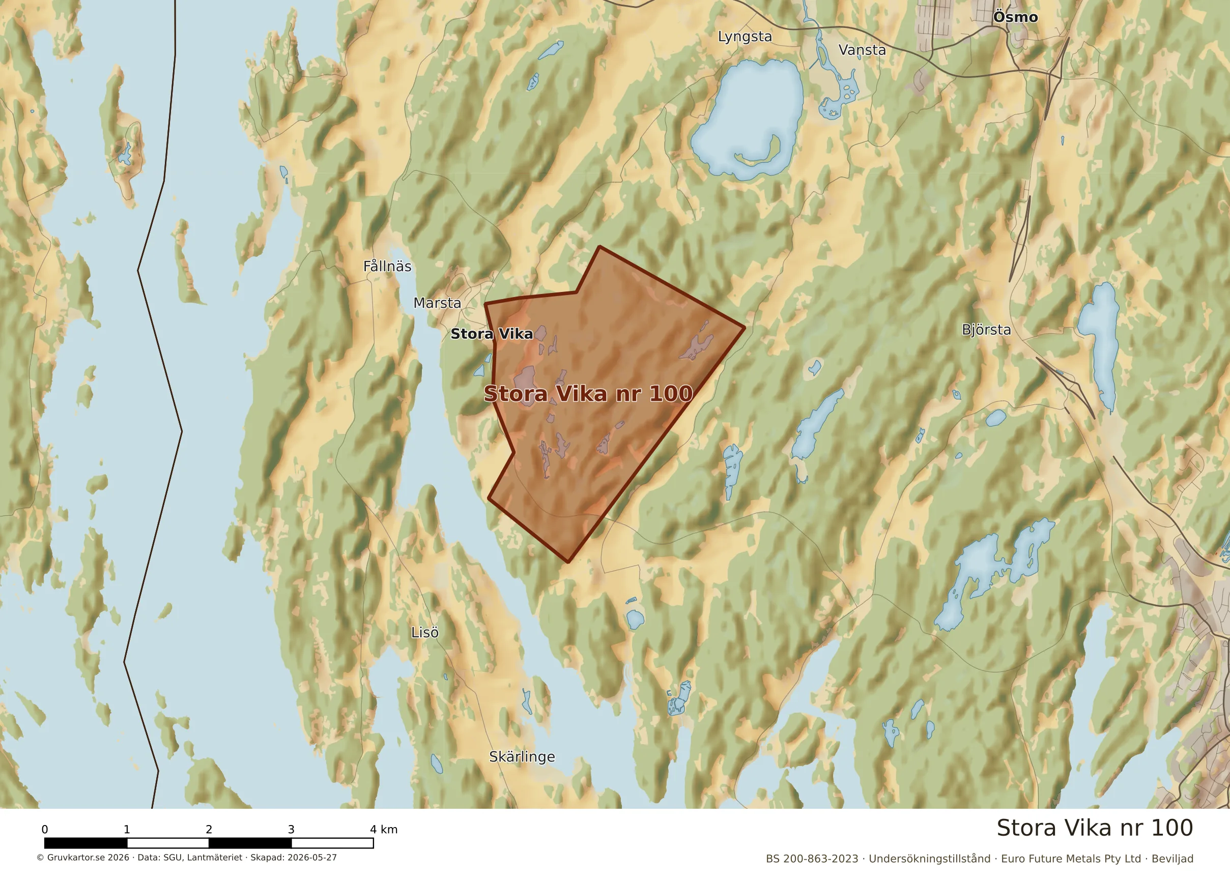 Närkarta över Stora Vika nr 100