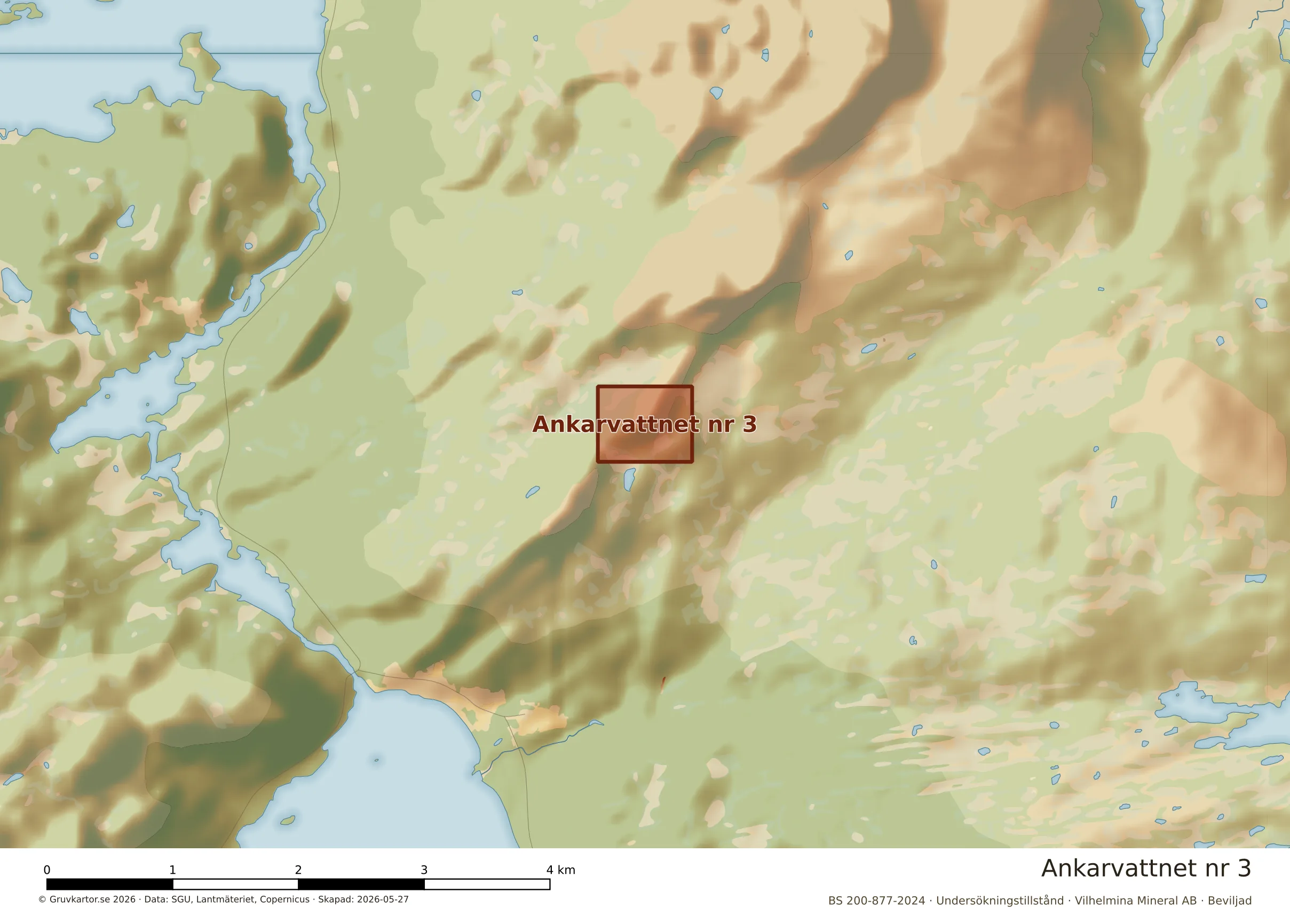 Närkarta över Ankarvattnet nr 3