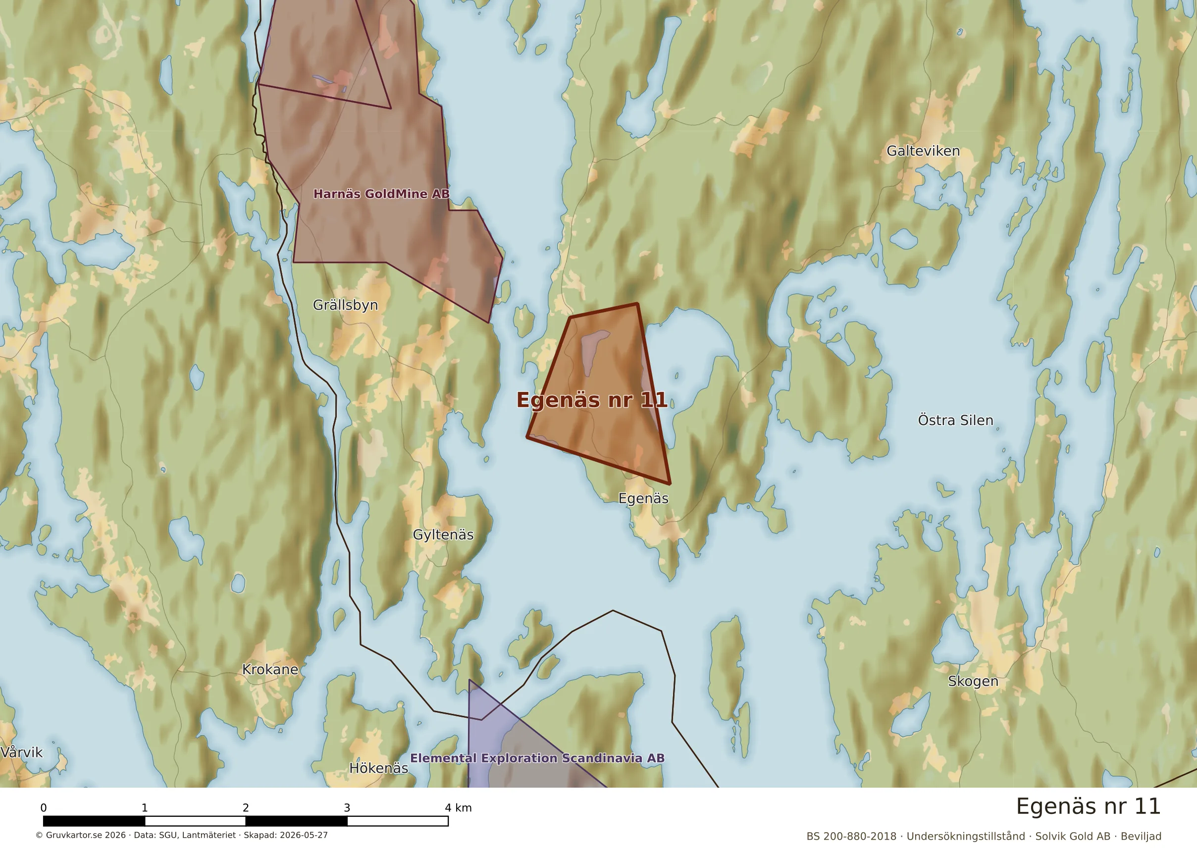 Närkarta över Egenäs nr 11