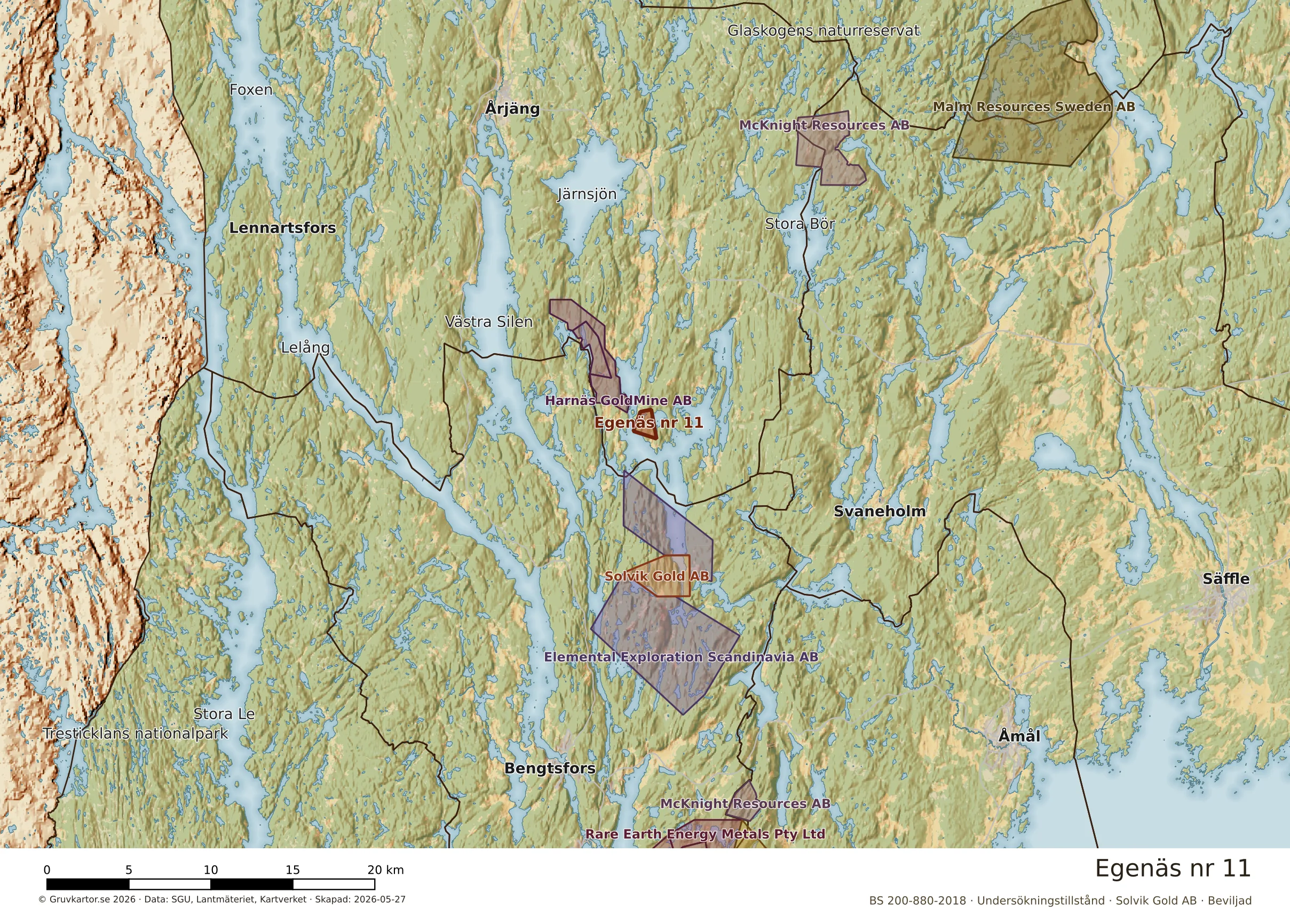 Översiktskarta över Egenäs nr 11 i sitt landskap