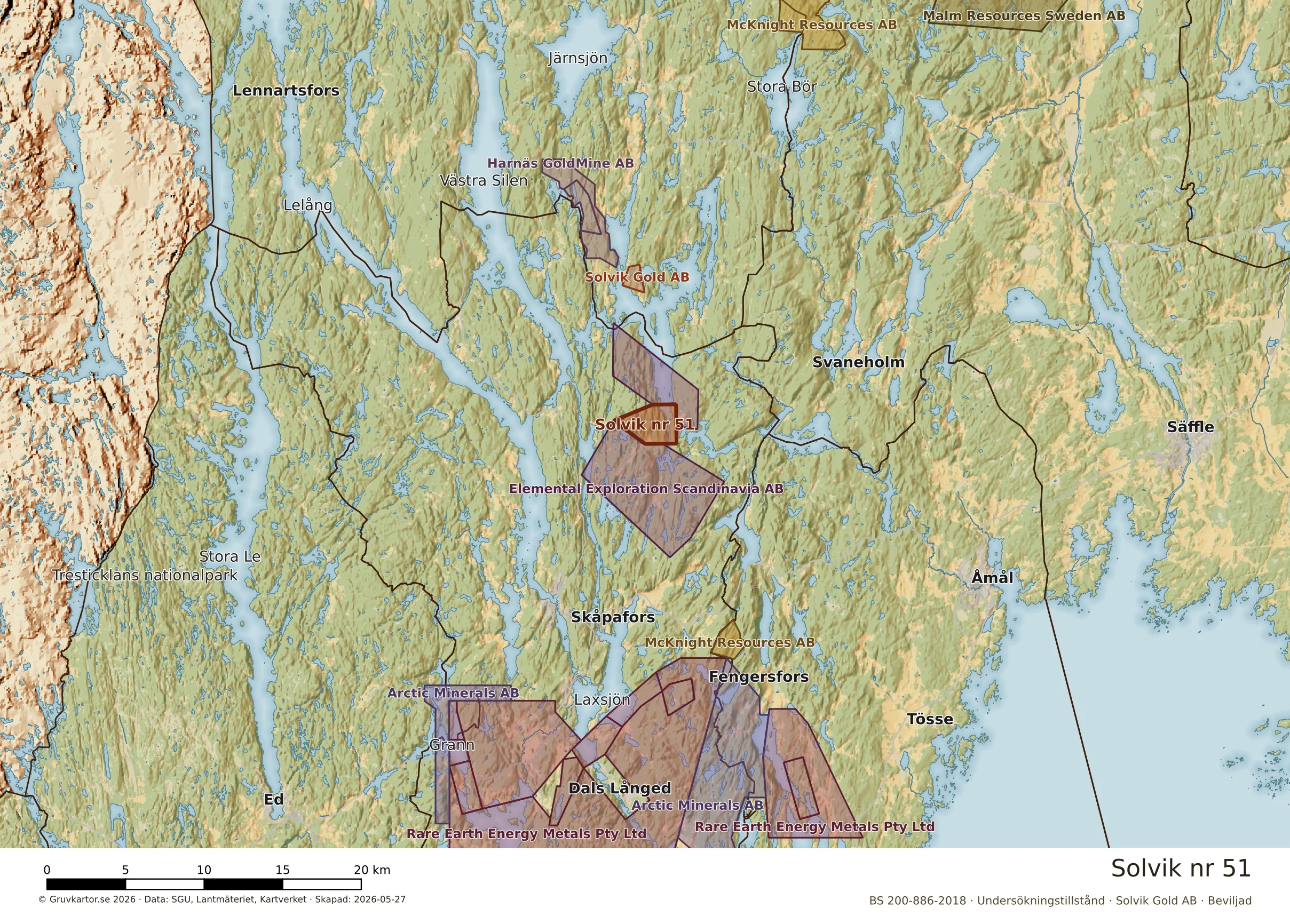 Översiktskarta över Solvik nr 51 i sitt landskap