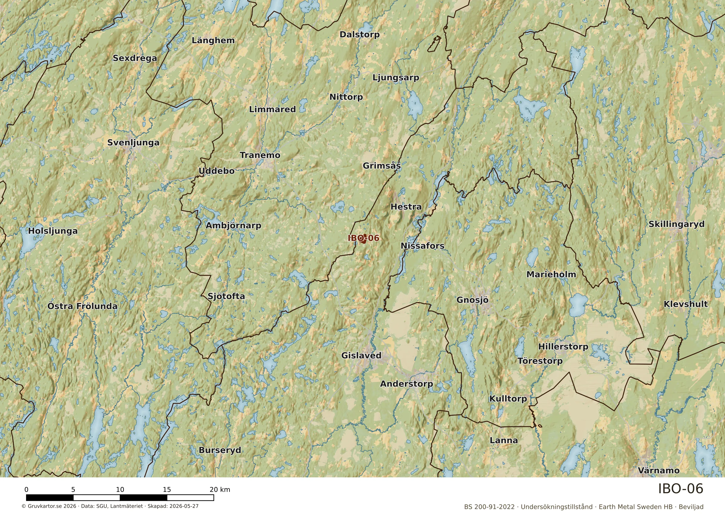 Översiktskarta över IBO-06 i sitt landskap