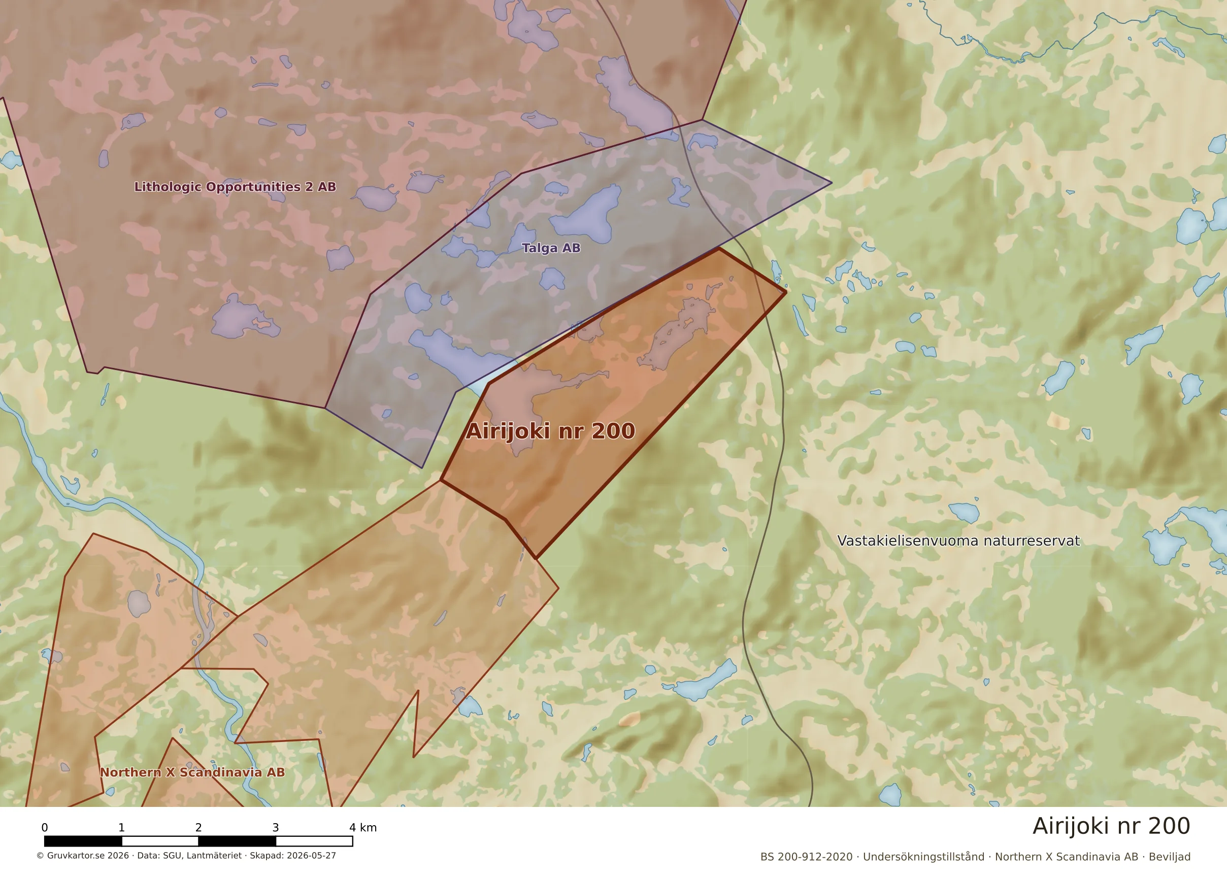 Närkarta över Airijoki nr 200