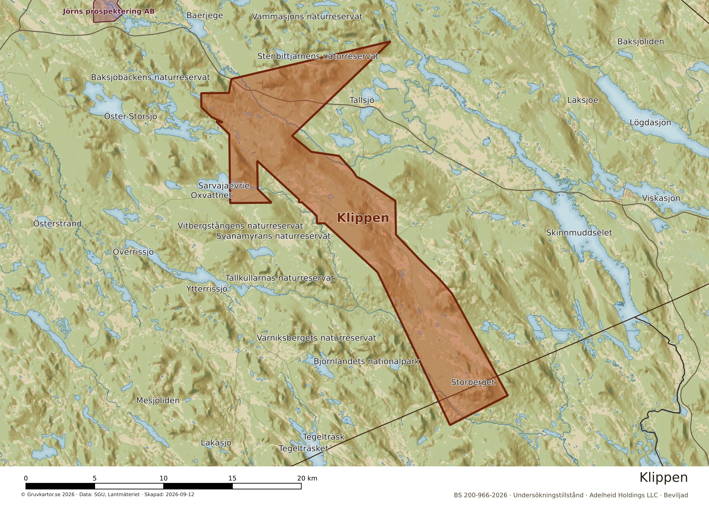 Närkarta över Klippen