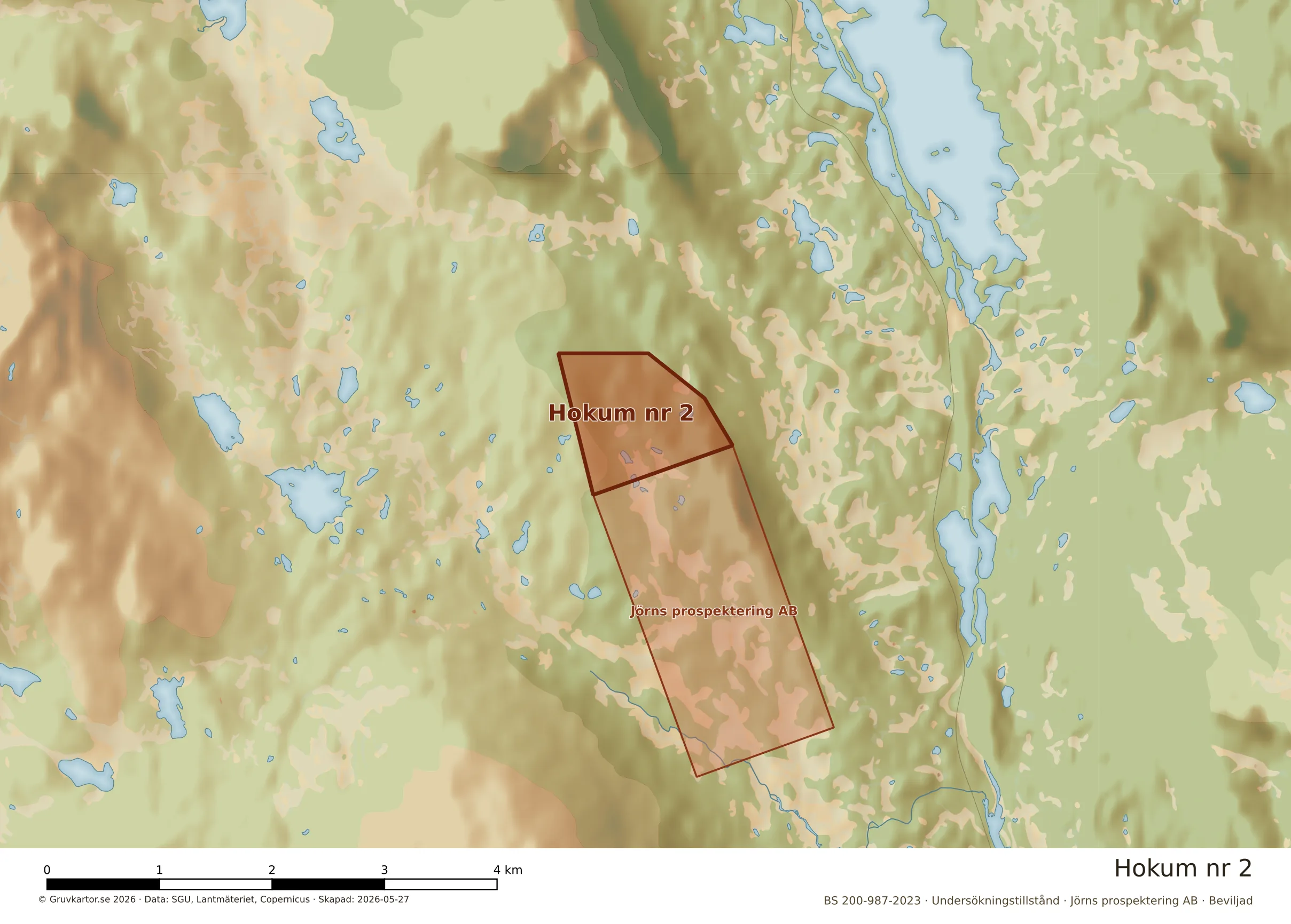 Närkarta över Hokum nr 2