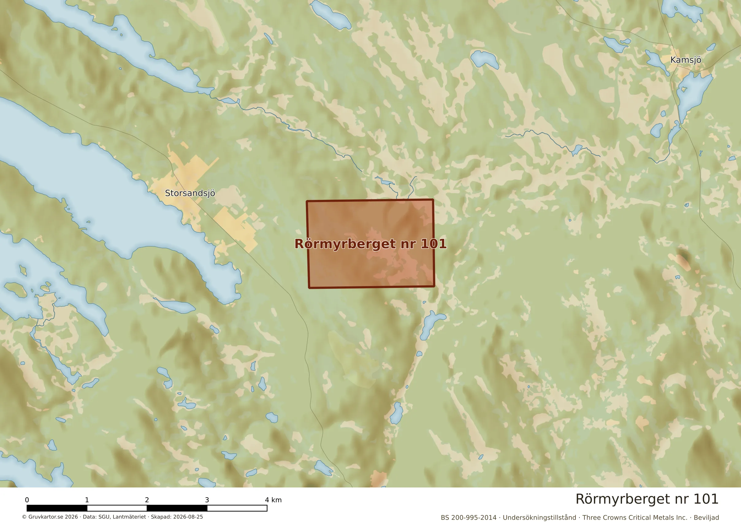 Närkarta över Rörmyrberget nr 101