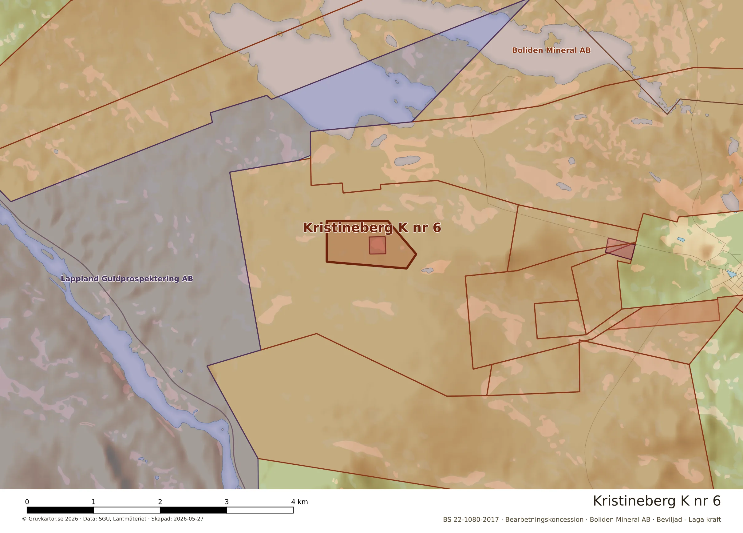 Närkarta över Kristineberg K nr 6