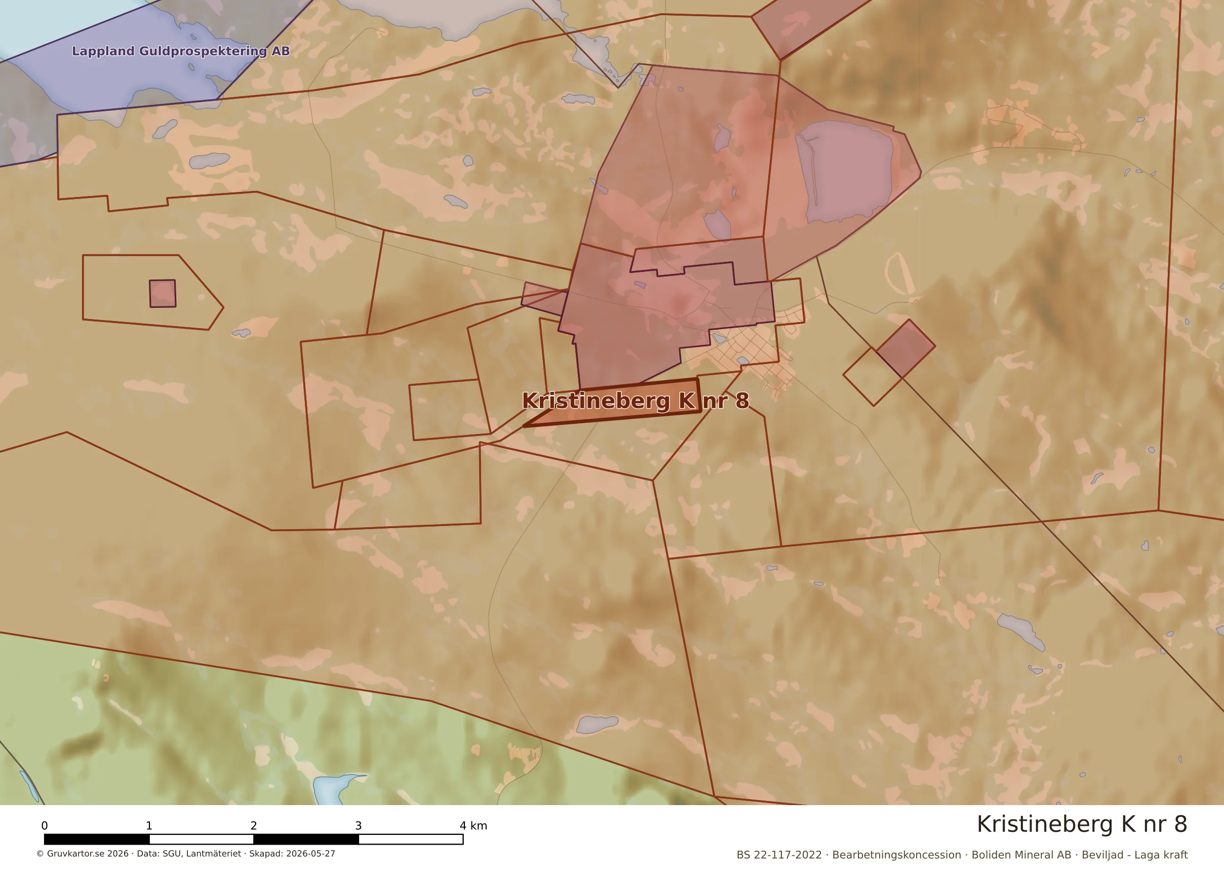 Närkarta över Kristineberg K nr 8