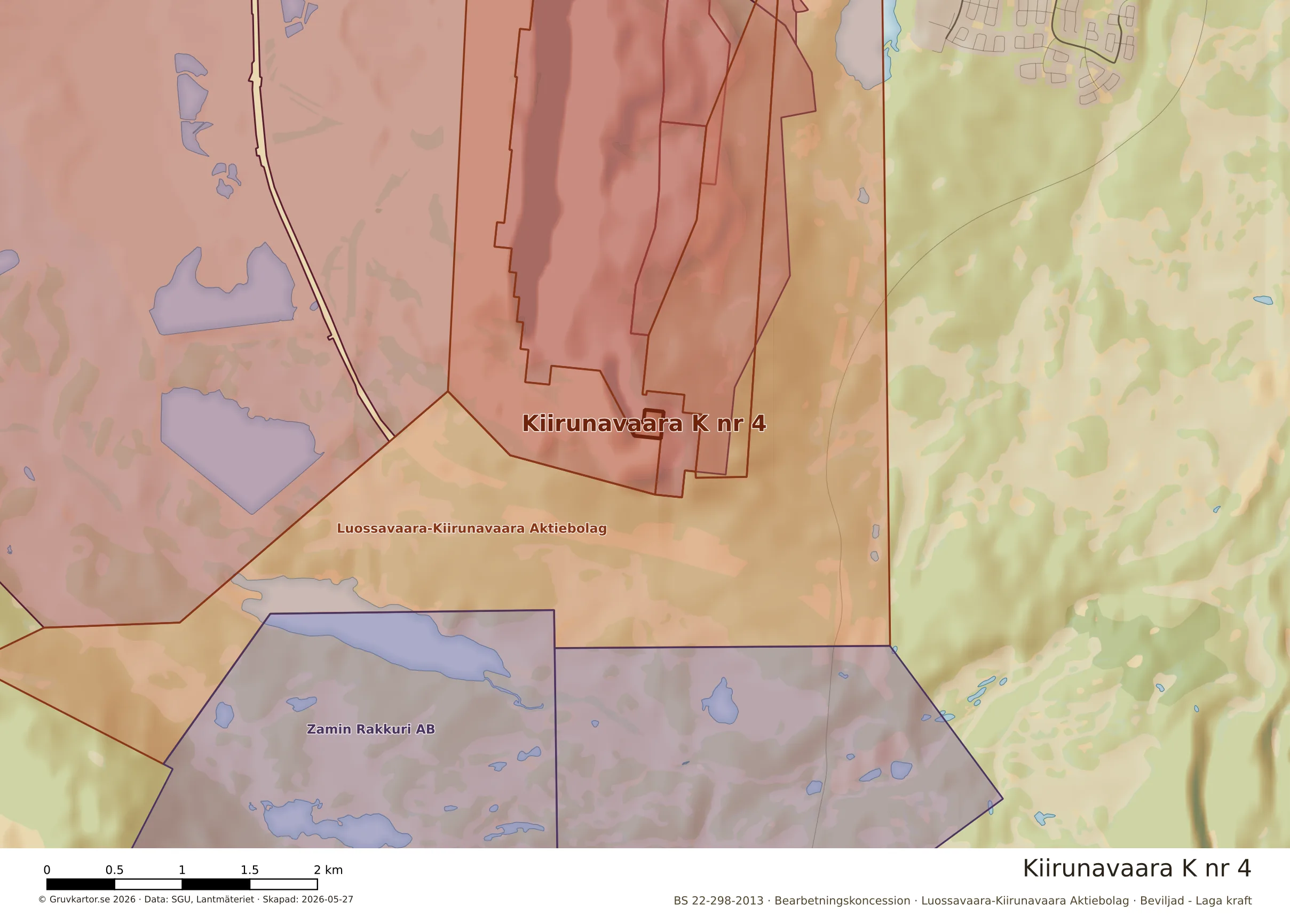 Närkarta över Kiirunavaara K nr 4