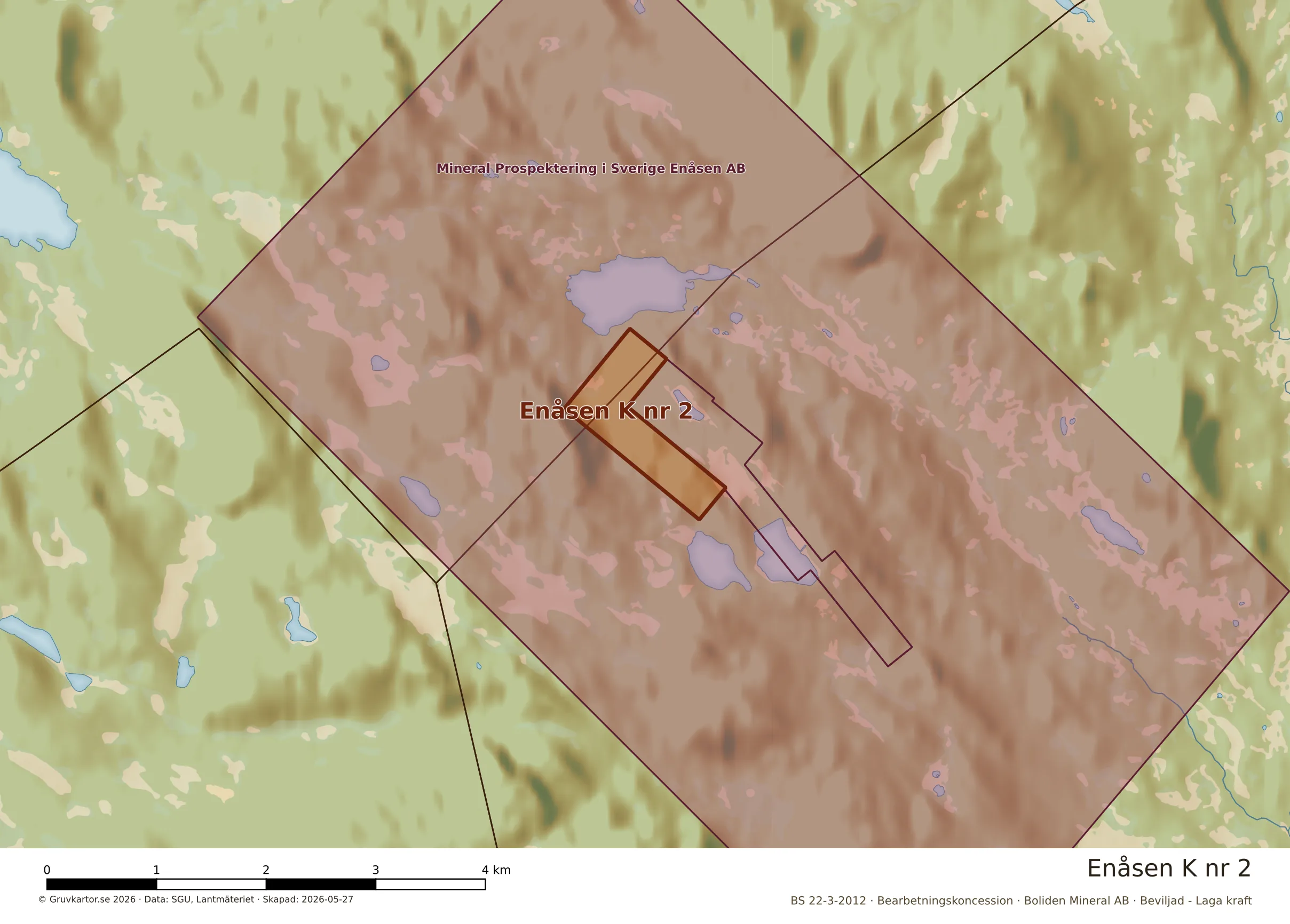 Närkarta över Enåsen K nr 2