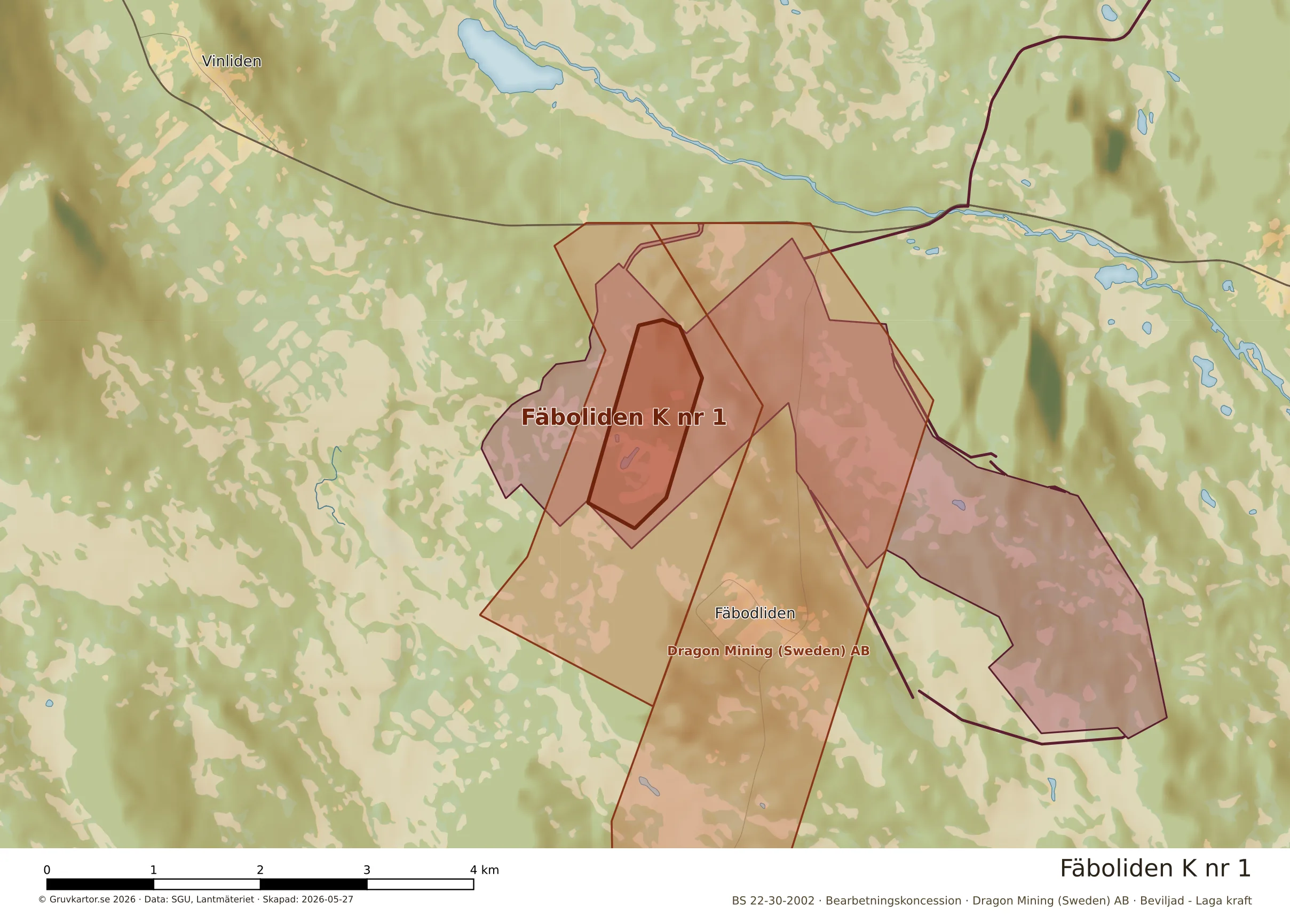 Närkarta över Fäboliden K nr 1