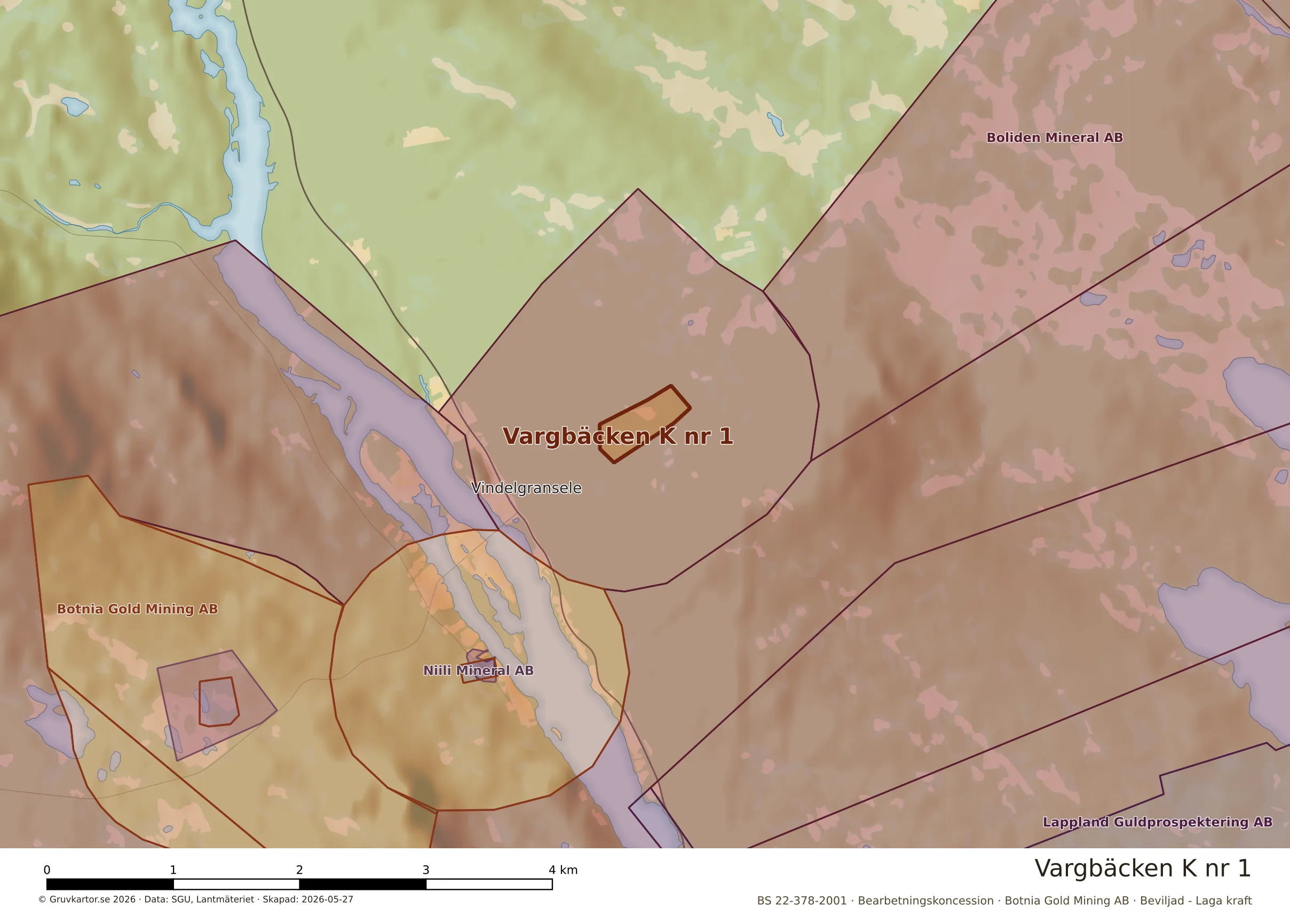 Närkarta över Vargbäcken K nr 1