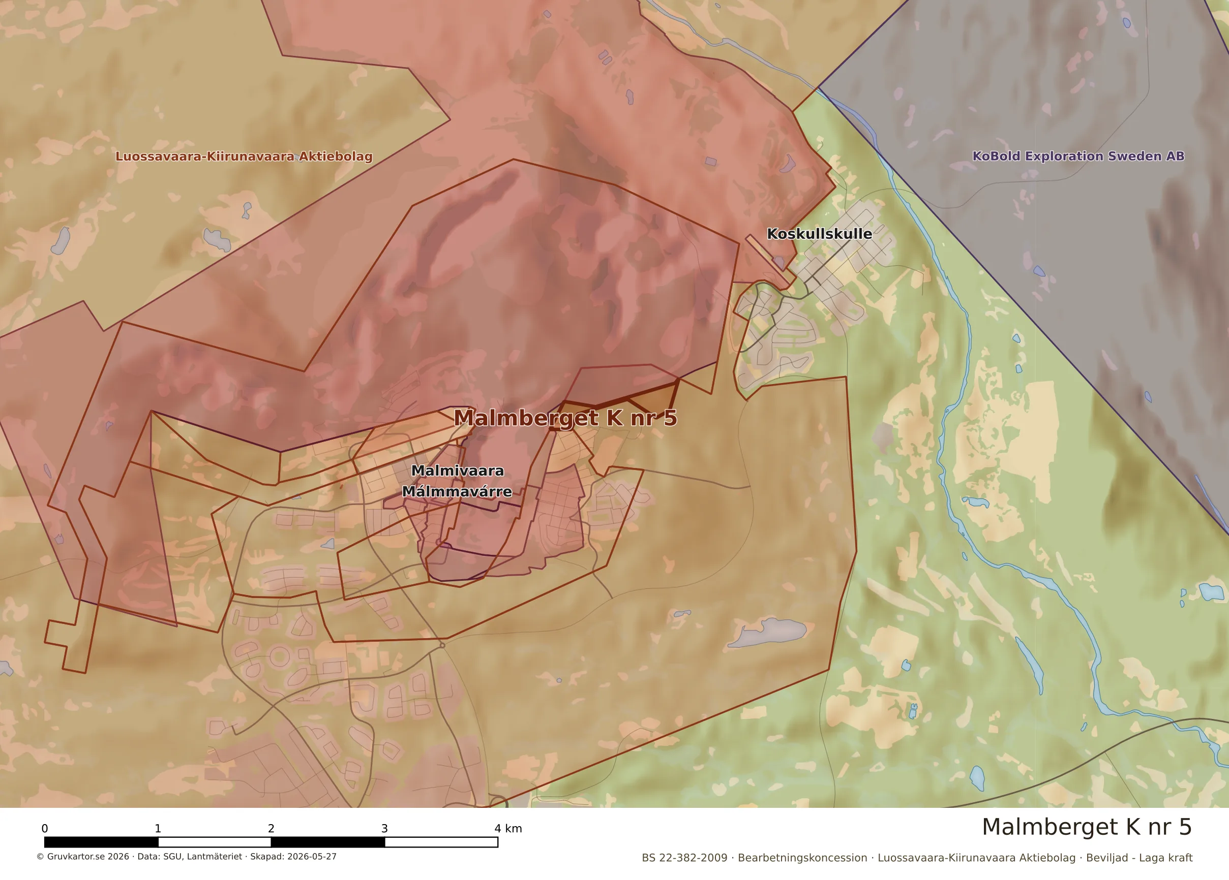 Närkarta över Malmberget K nr 5