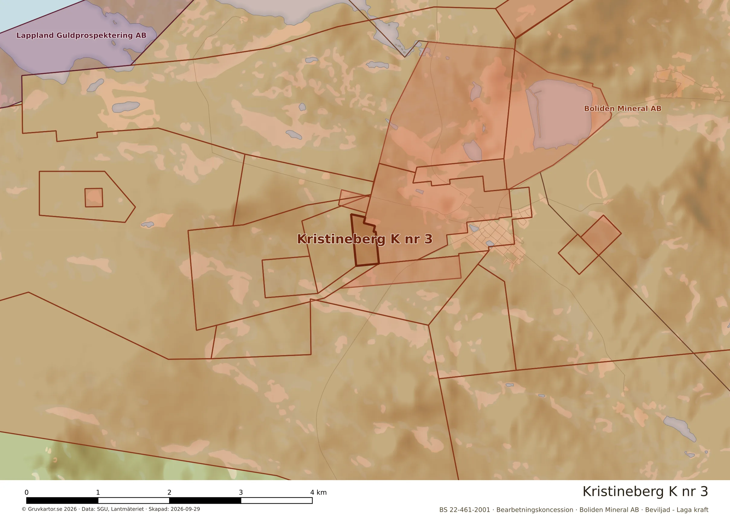 Närkarta över Kristineberg K nr 3