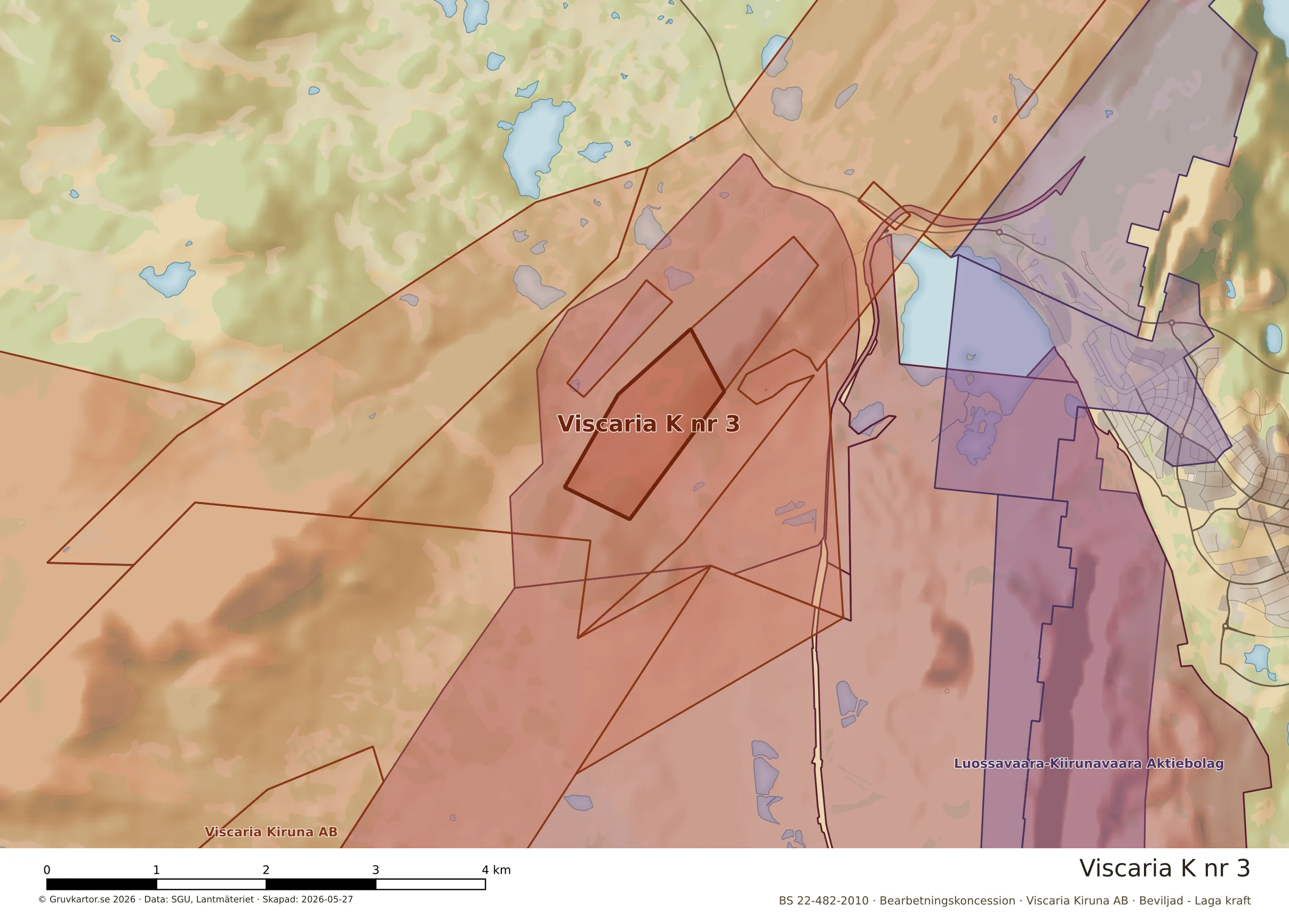 Närkarta över Viscaria K nr 3