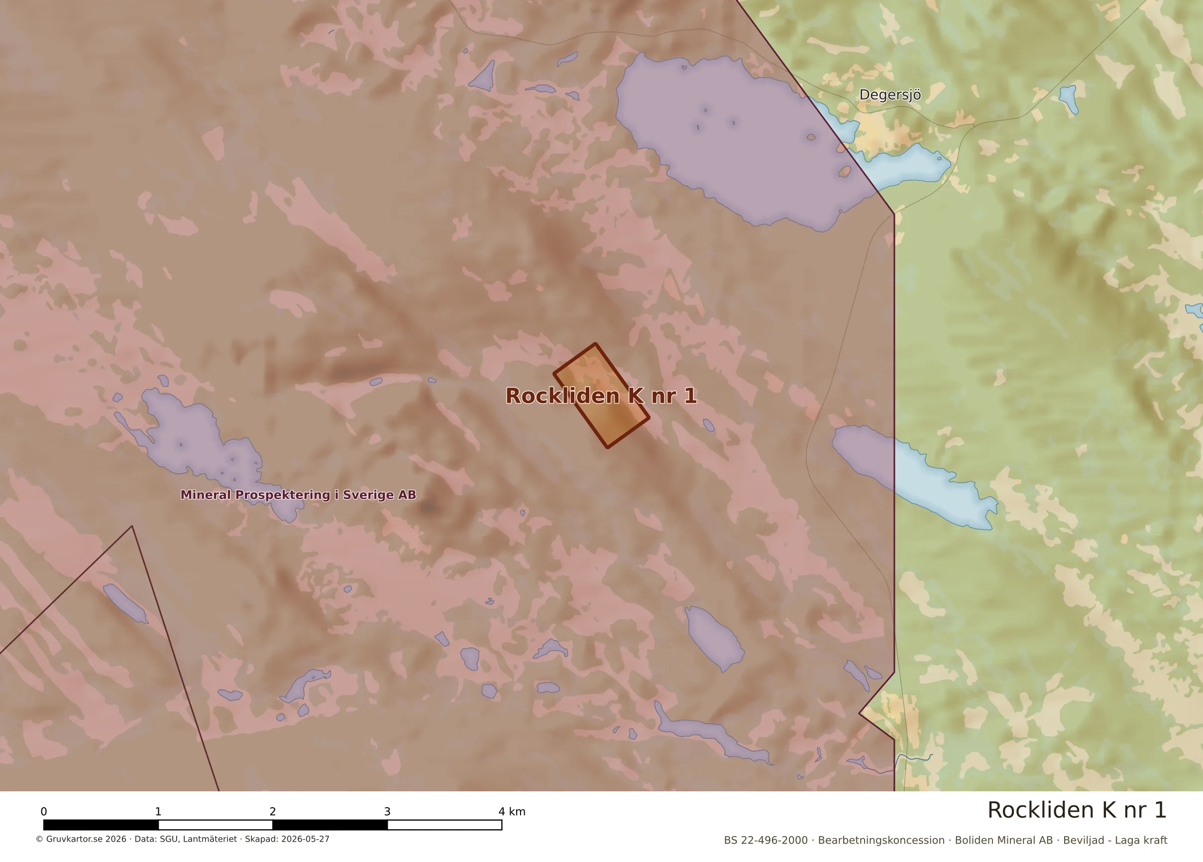 Närkarta över Rockliden K nr 1