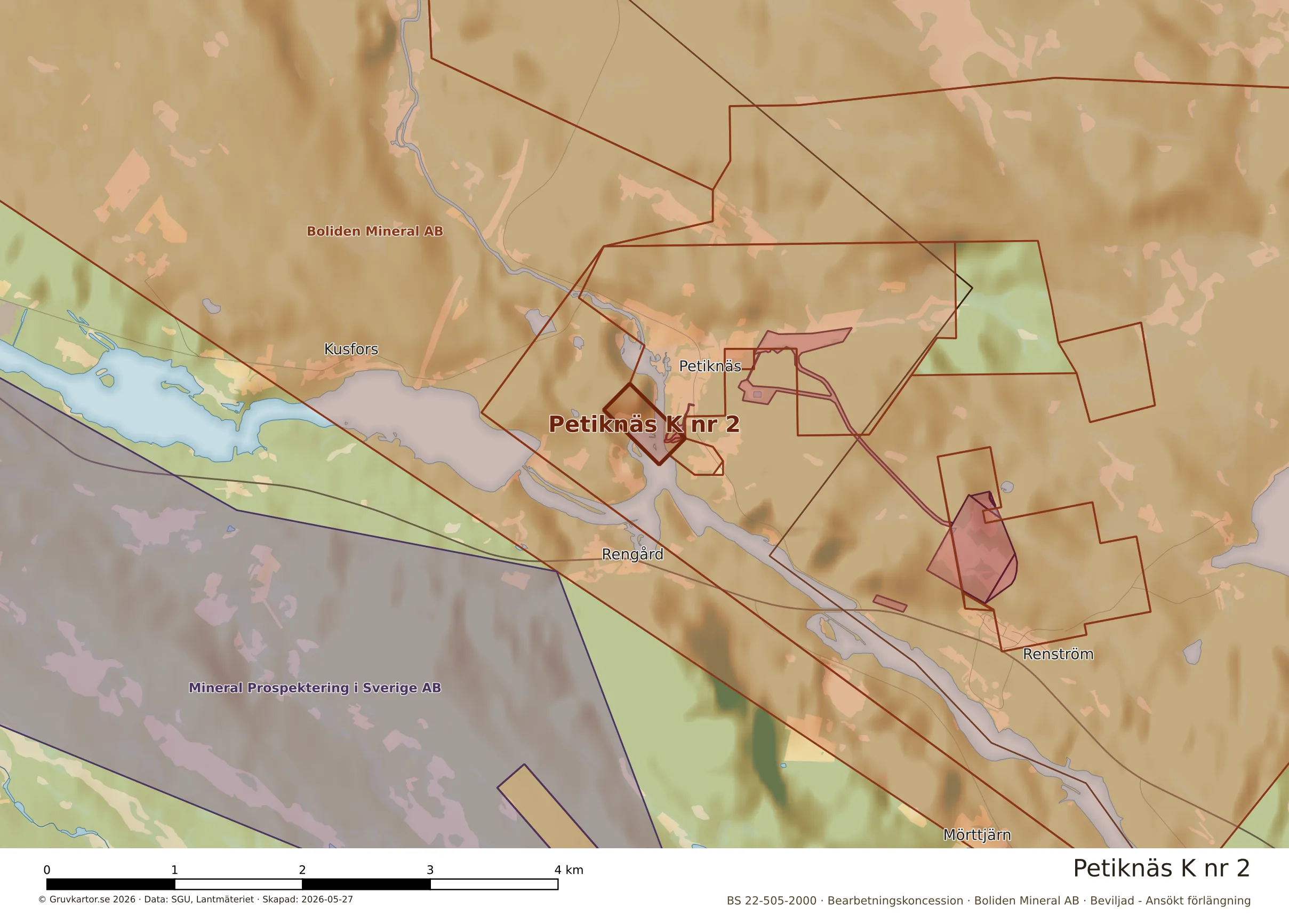 Närkarta över Petiknäs K nr 2