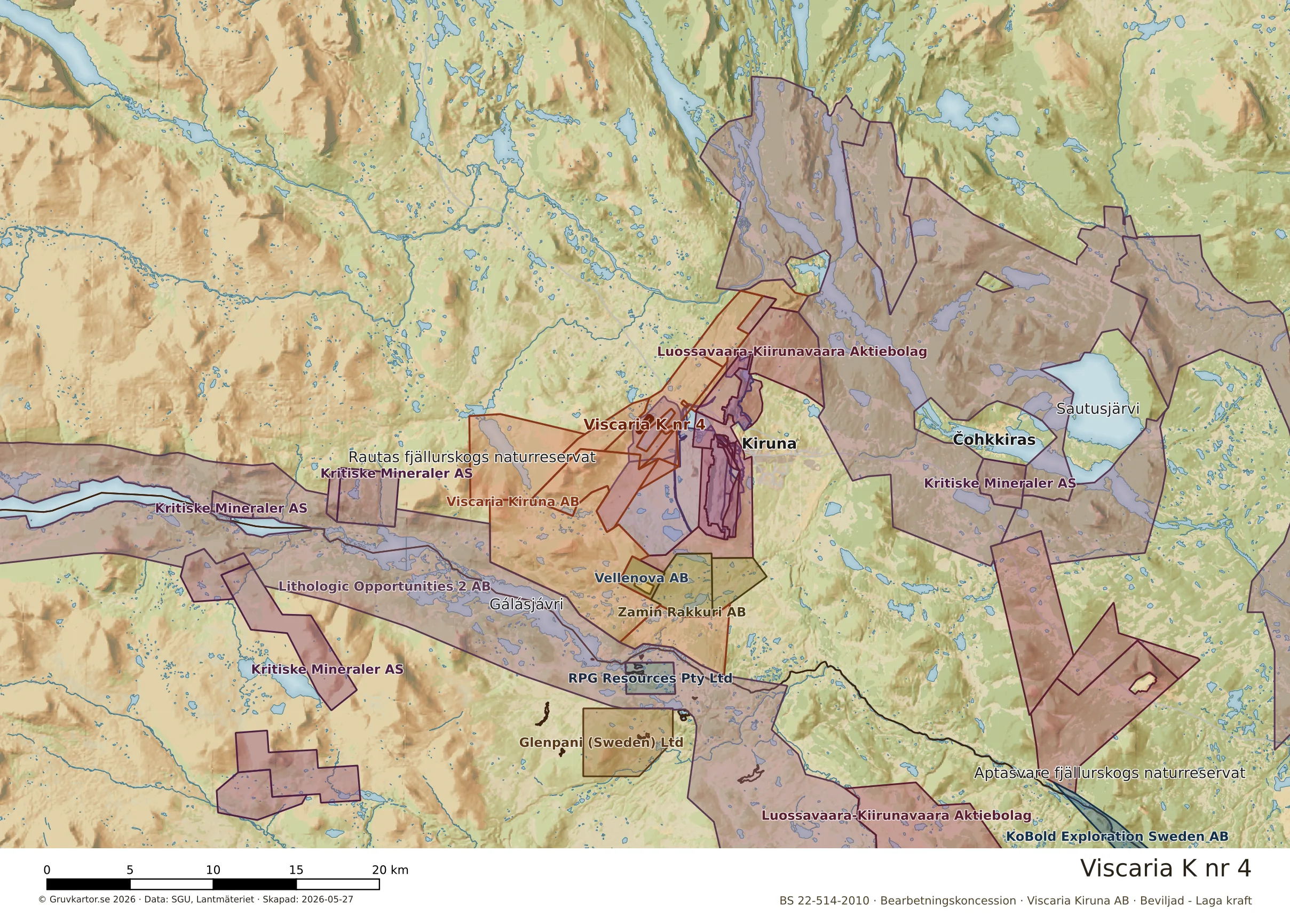 Översiktskarta över Viscaria K nr 4 i sitt landskap
