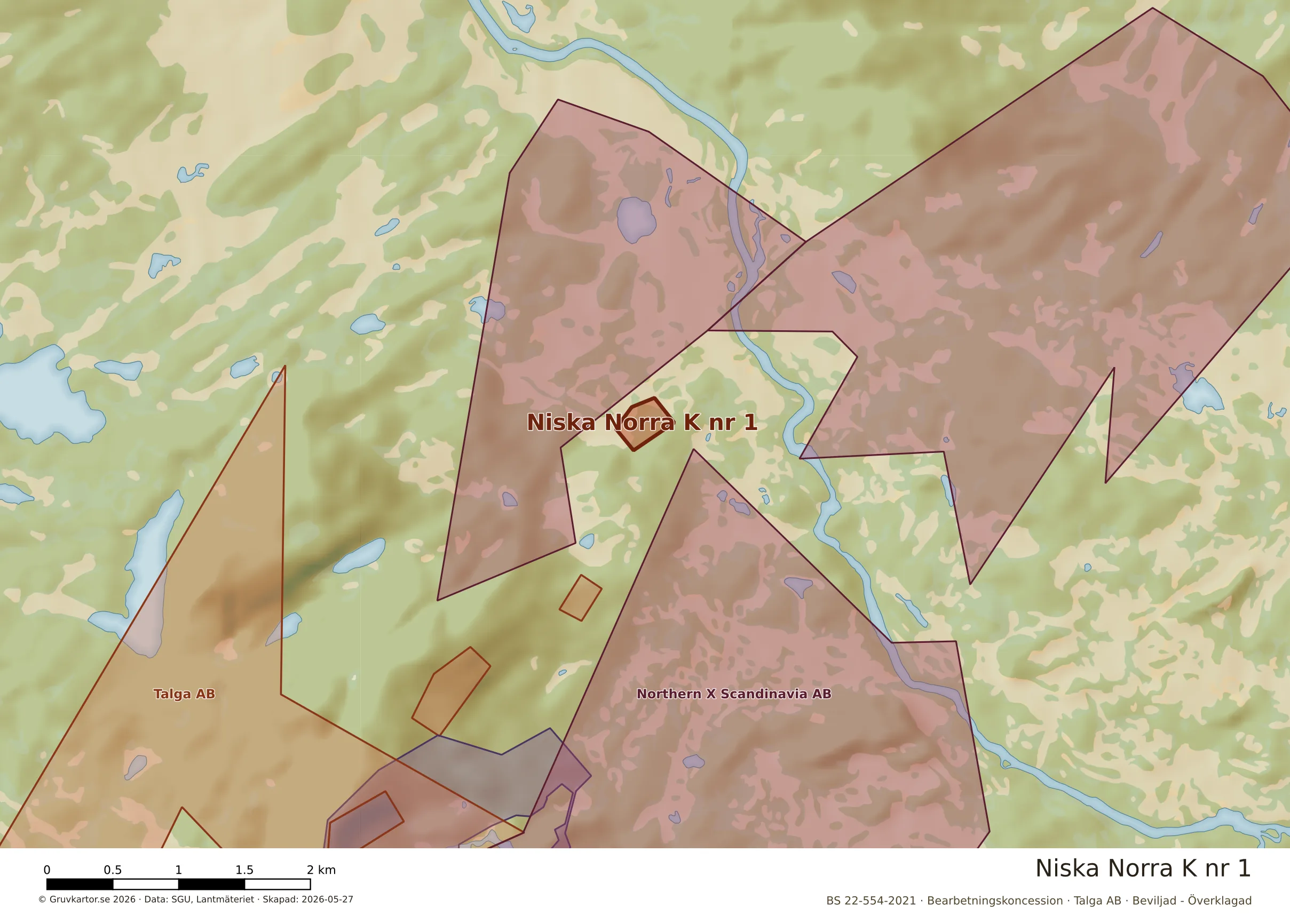Närkarta över Niska Norra K nr 1