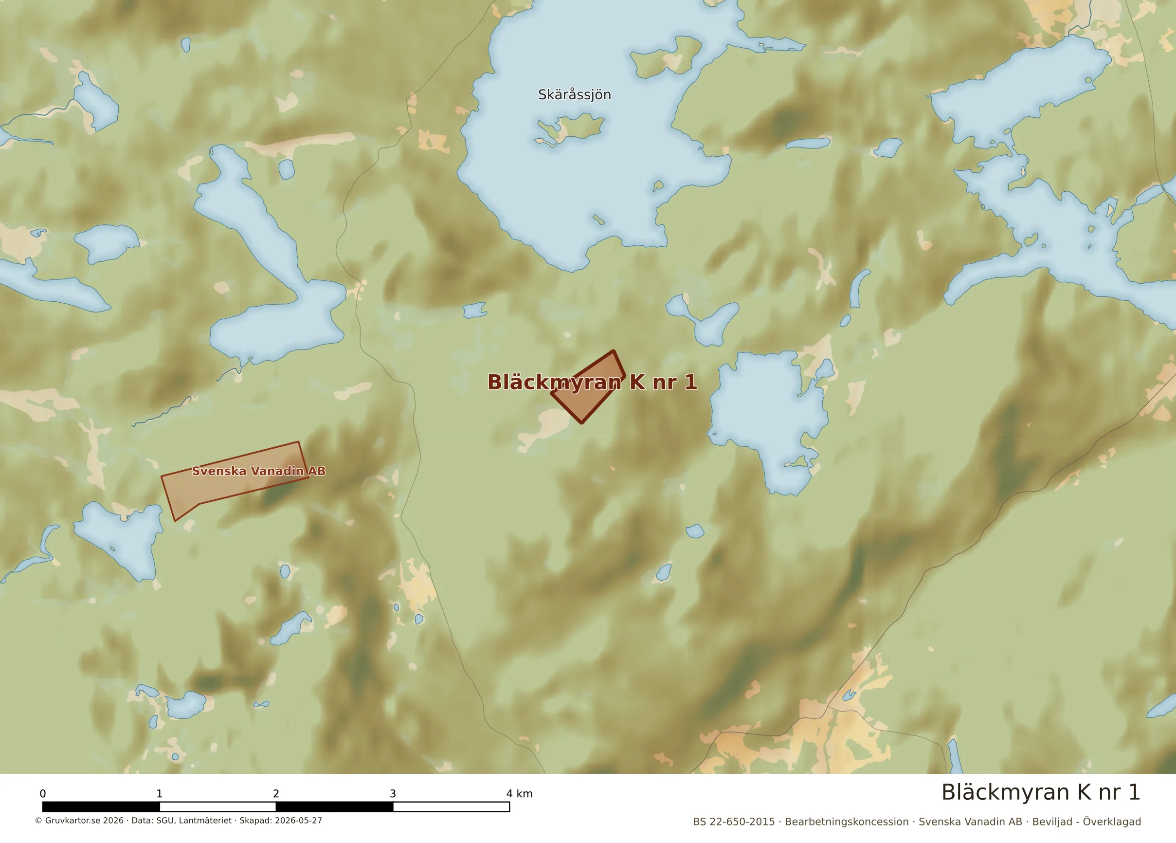 Närkarta över Bläckmyran K nr 1