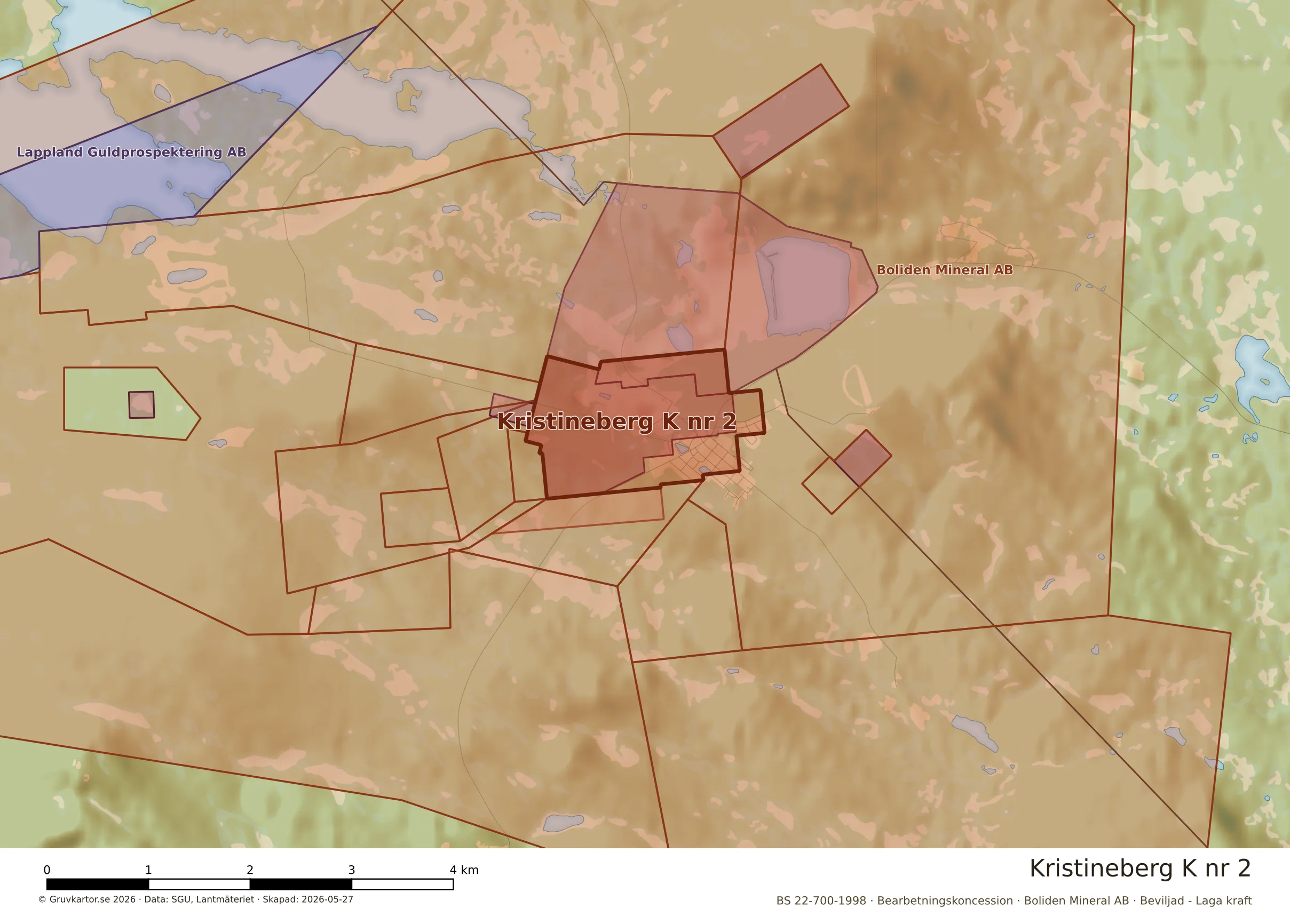 Närkarta över Kristineberg K nr 2