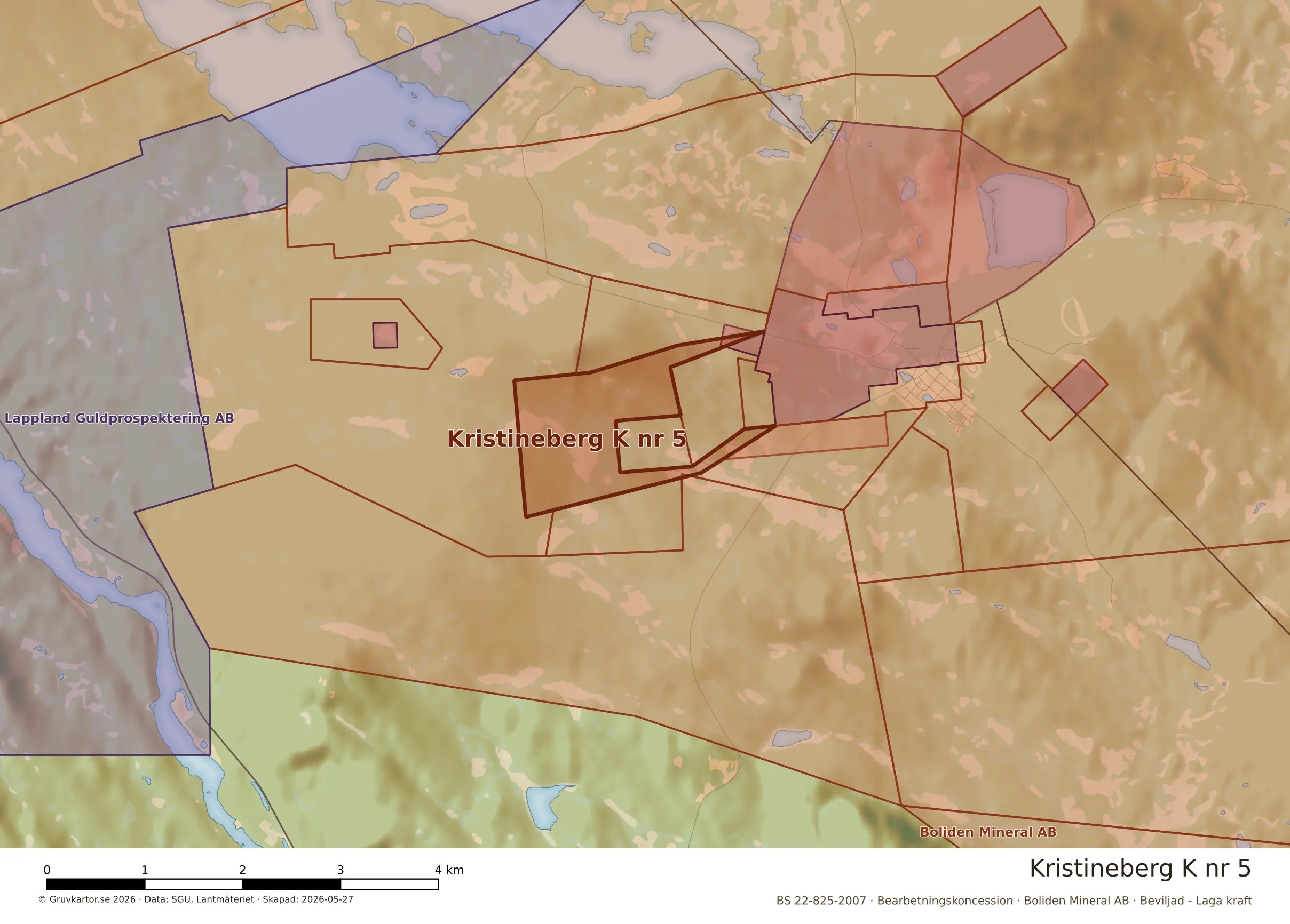 Närkarta över Kristineberg K nr 5