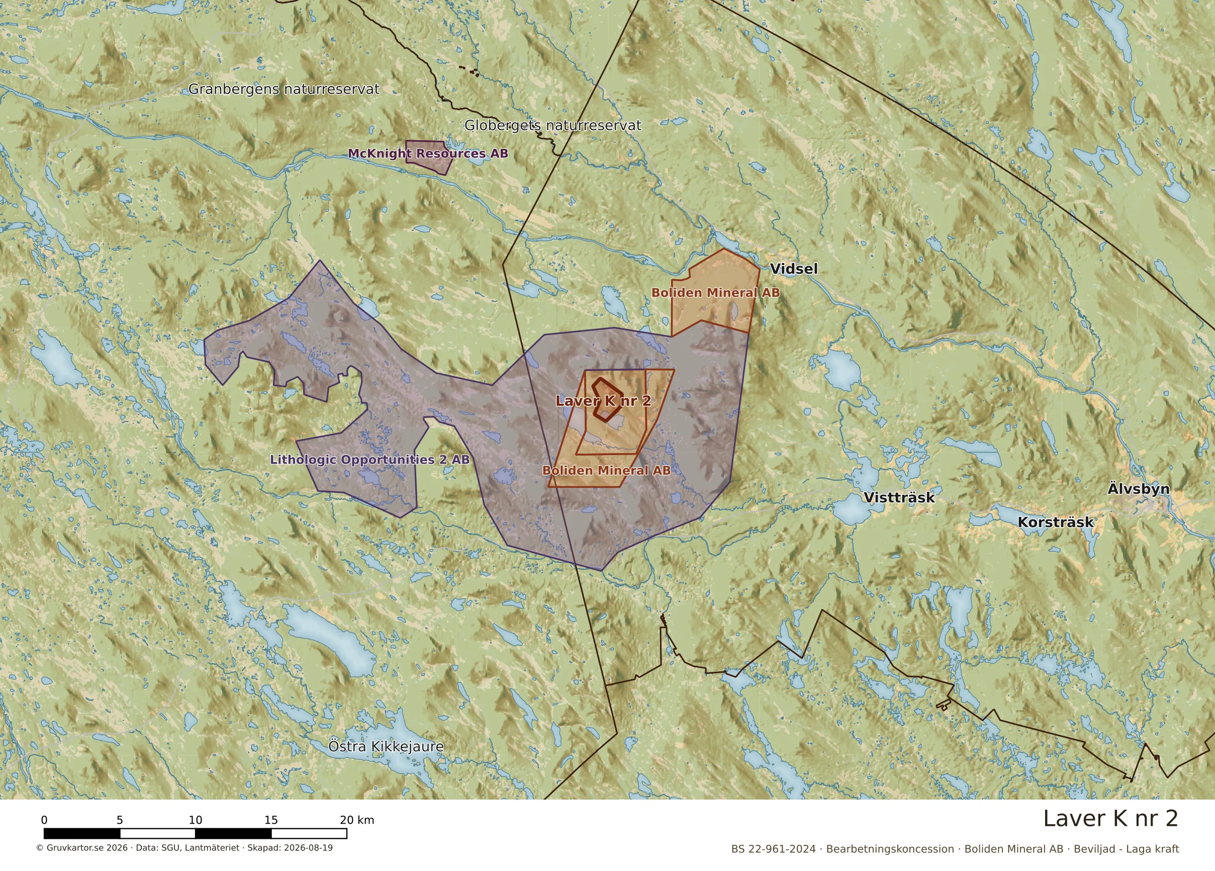 Översiktskarta över Laver K nr 2 i sitt landskap
