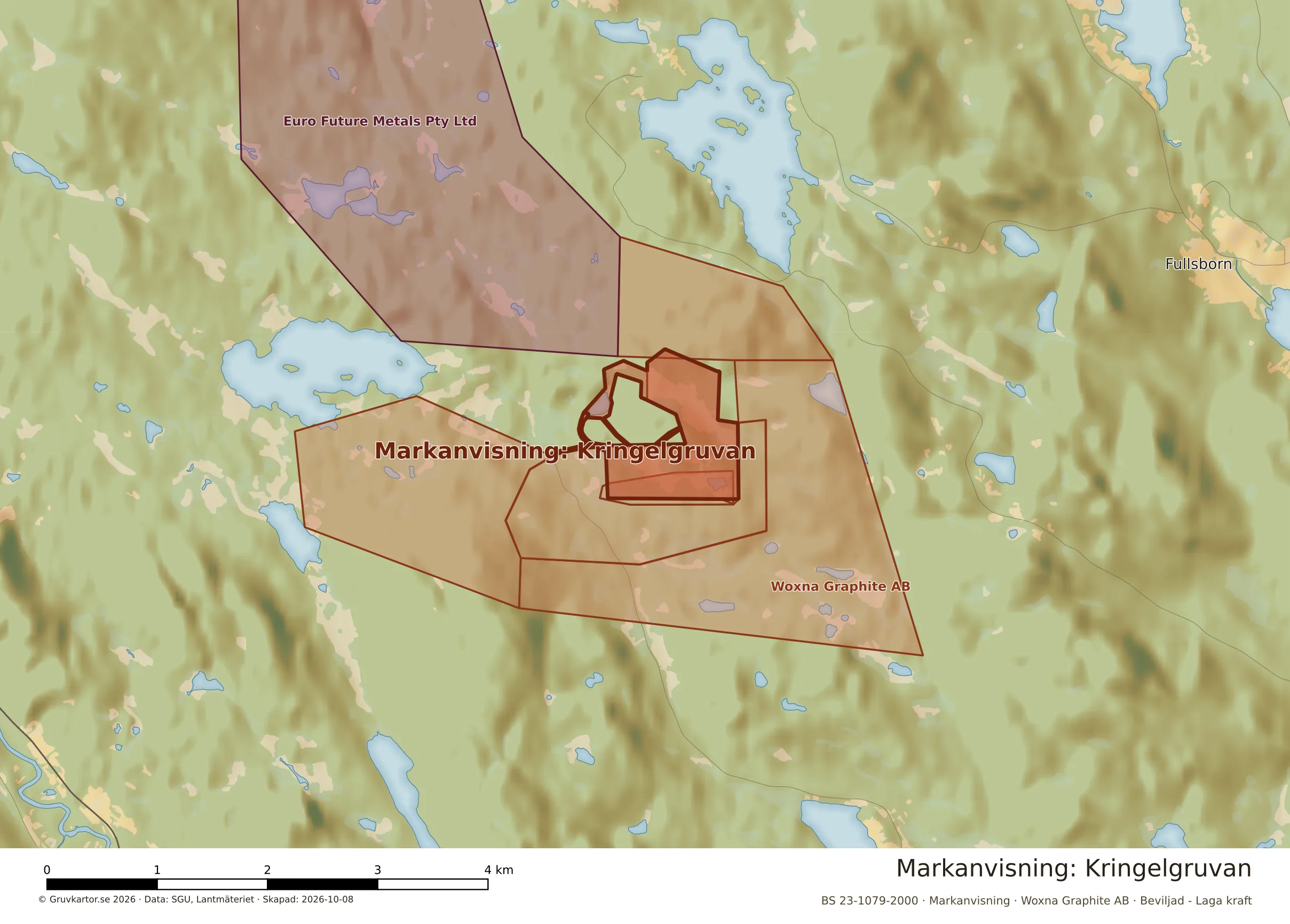 Närkarta över Kringelgruvan