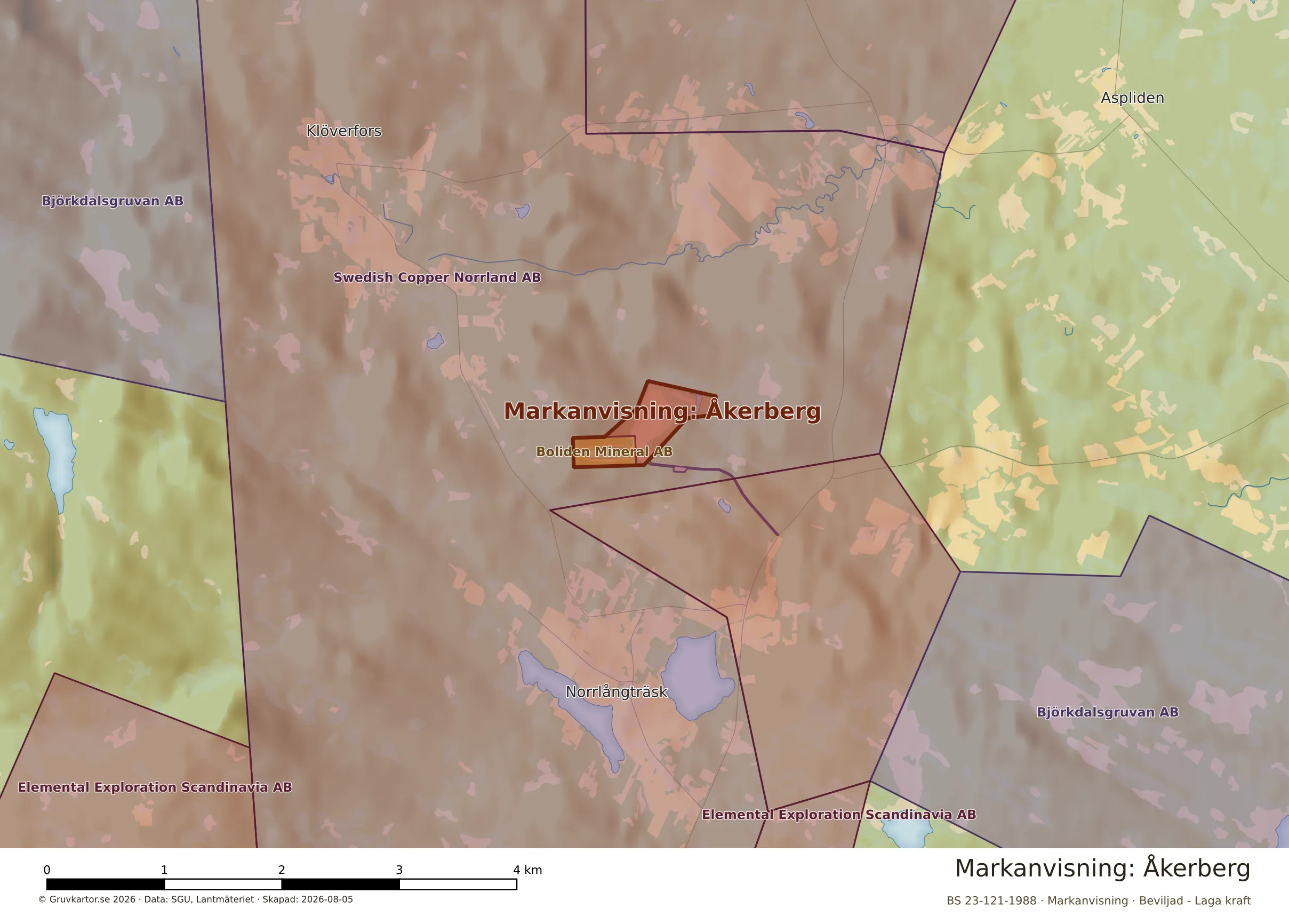 Närkarta över Åkerberg