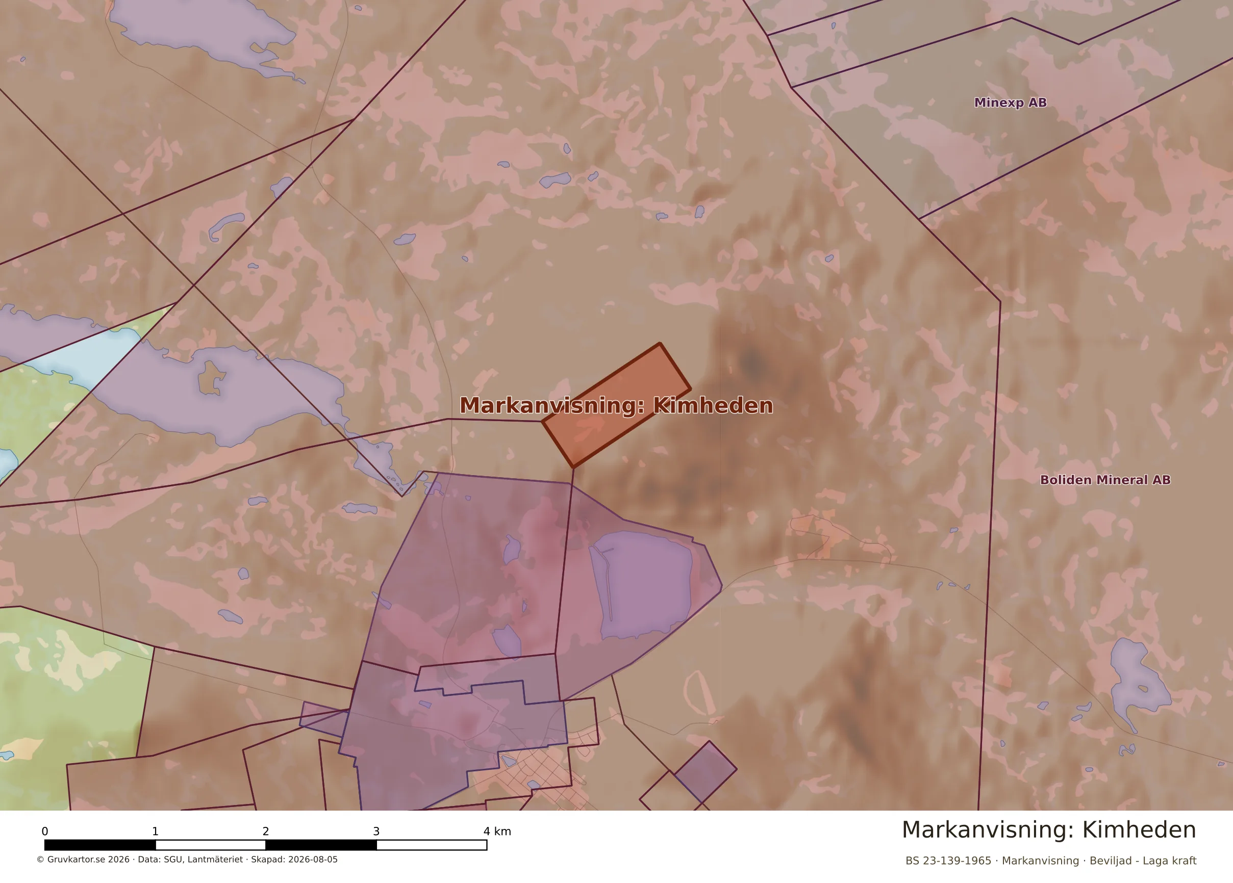 Närkarta över Kimheden