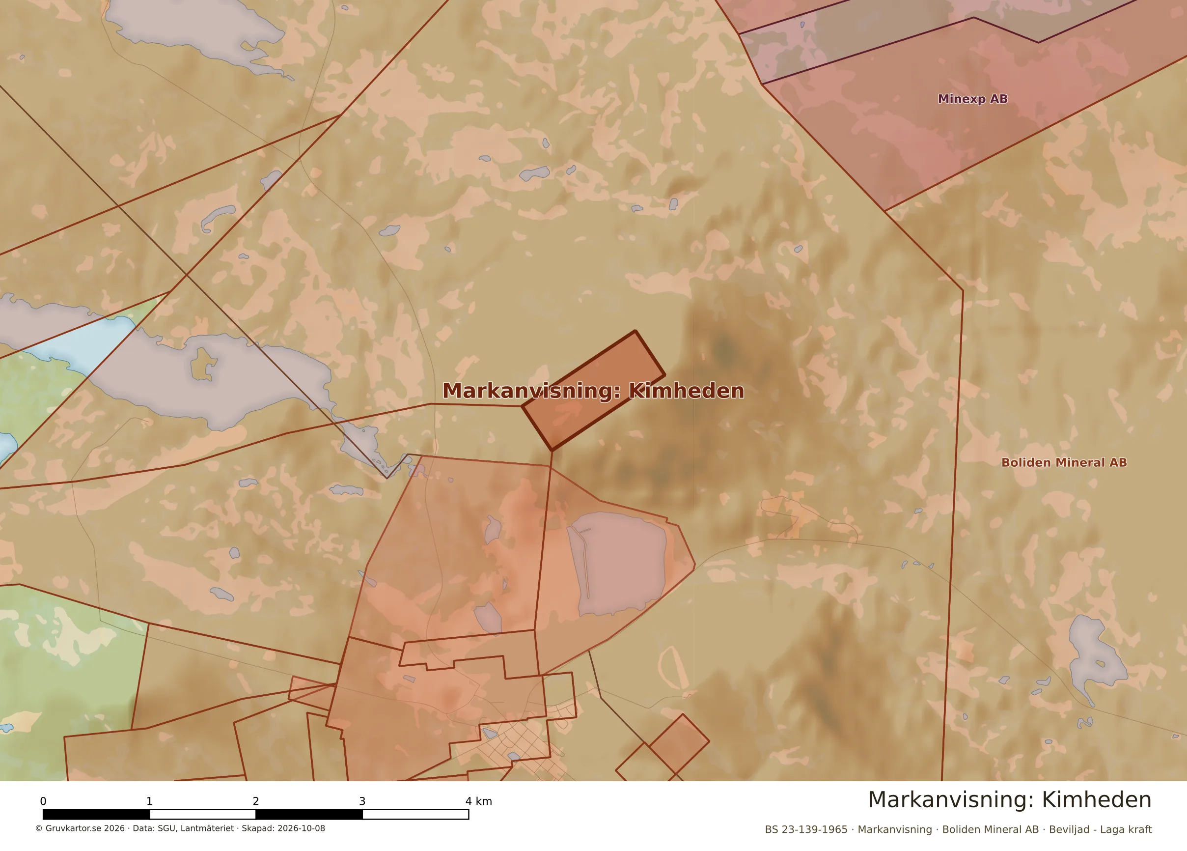Närkarta över Kimheden