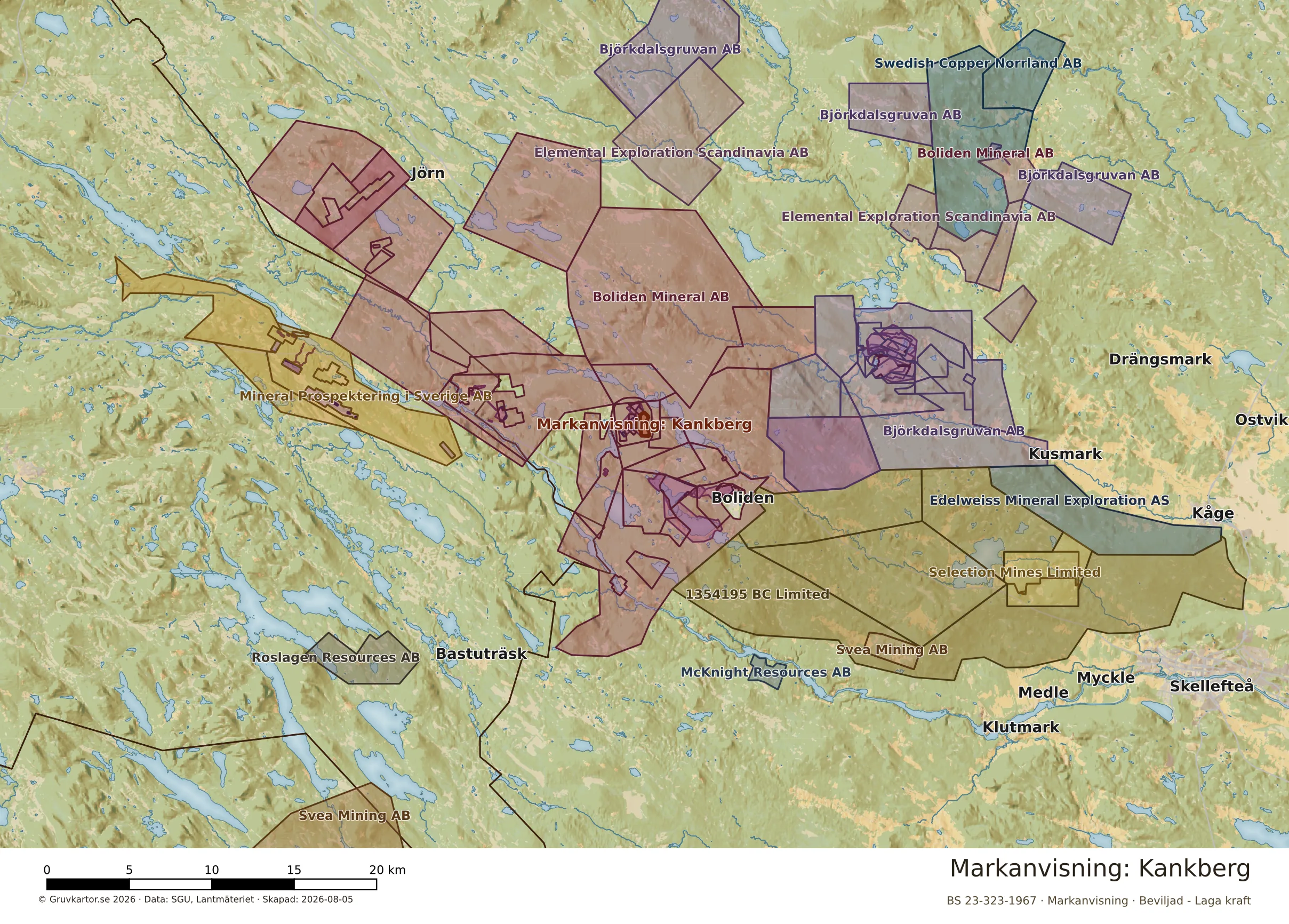 Översiktskarta över Kankberg i sitt landskap