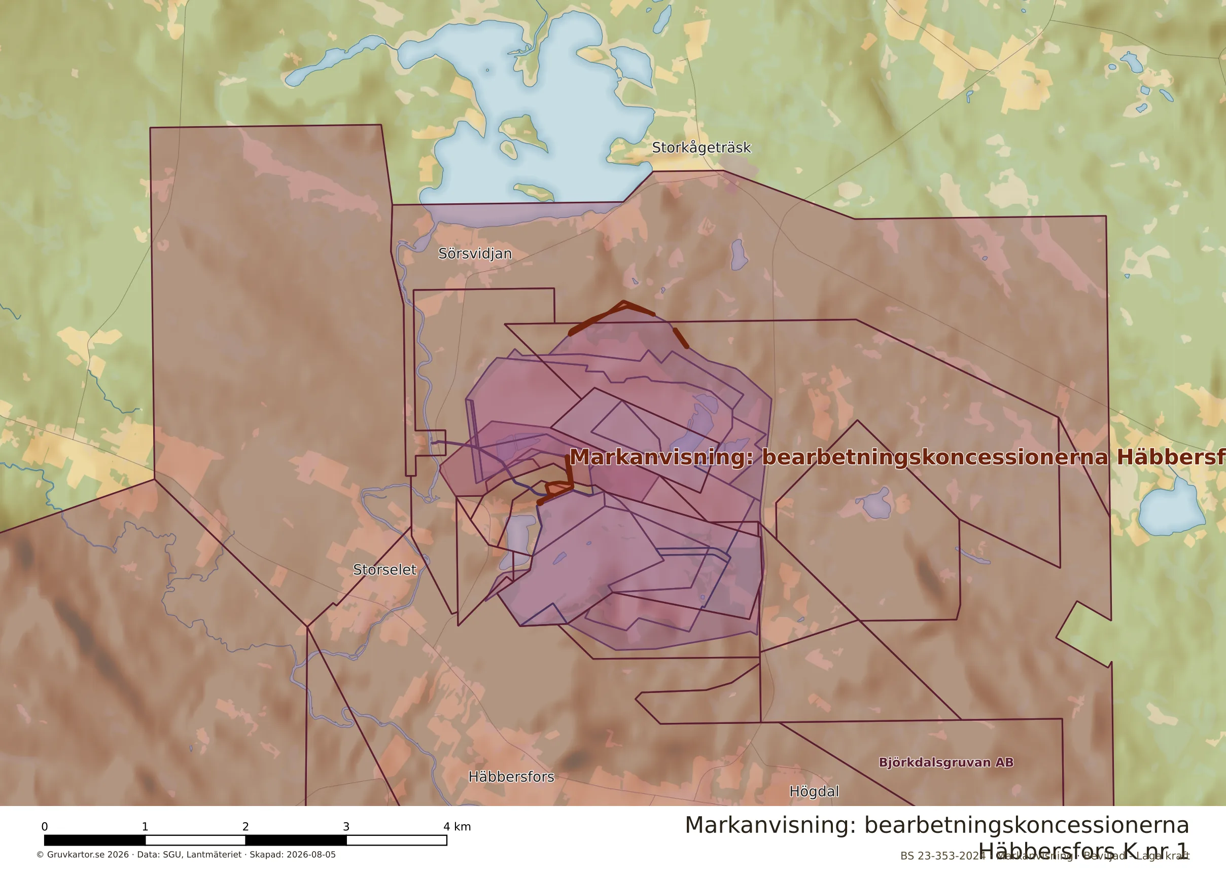 Närkarta över Häbbersfors K nr 1