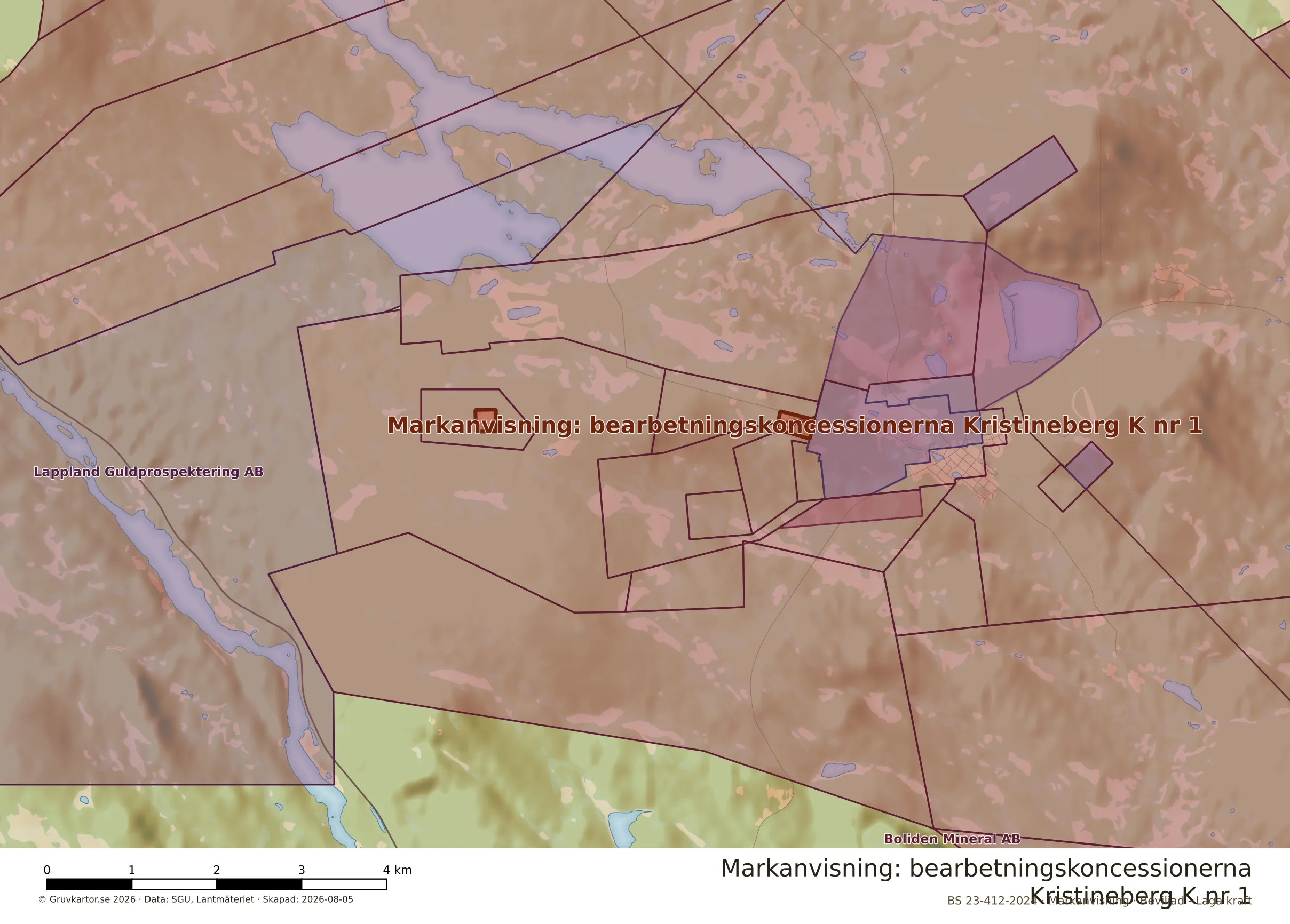Närkarta över Kristineberg K nr 1