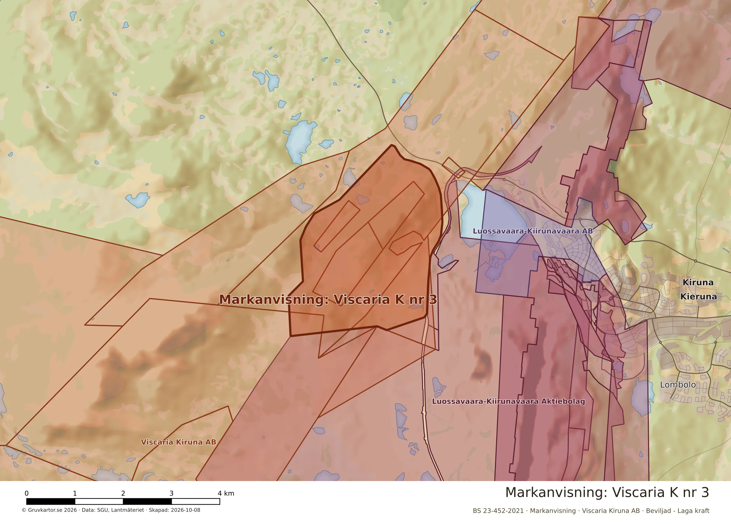 Närkarta över Viscaria K nr 3