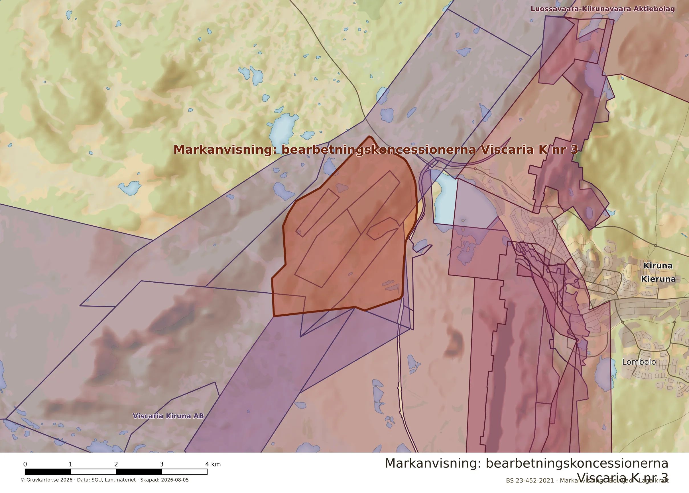 Närkarta över Viscaria K nr 3