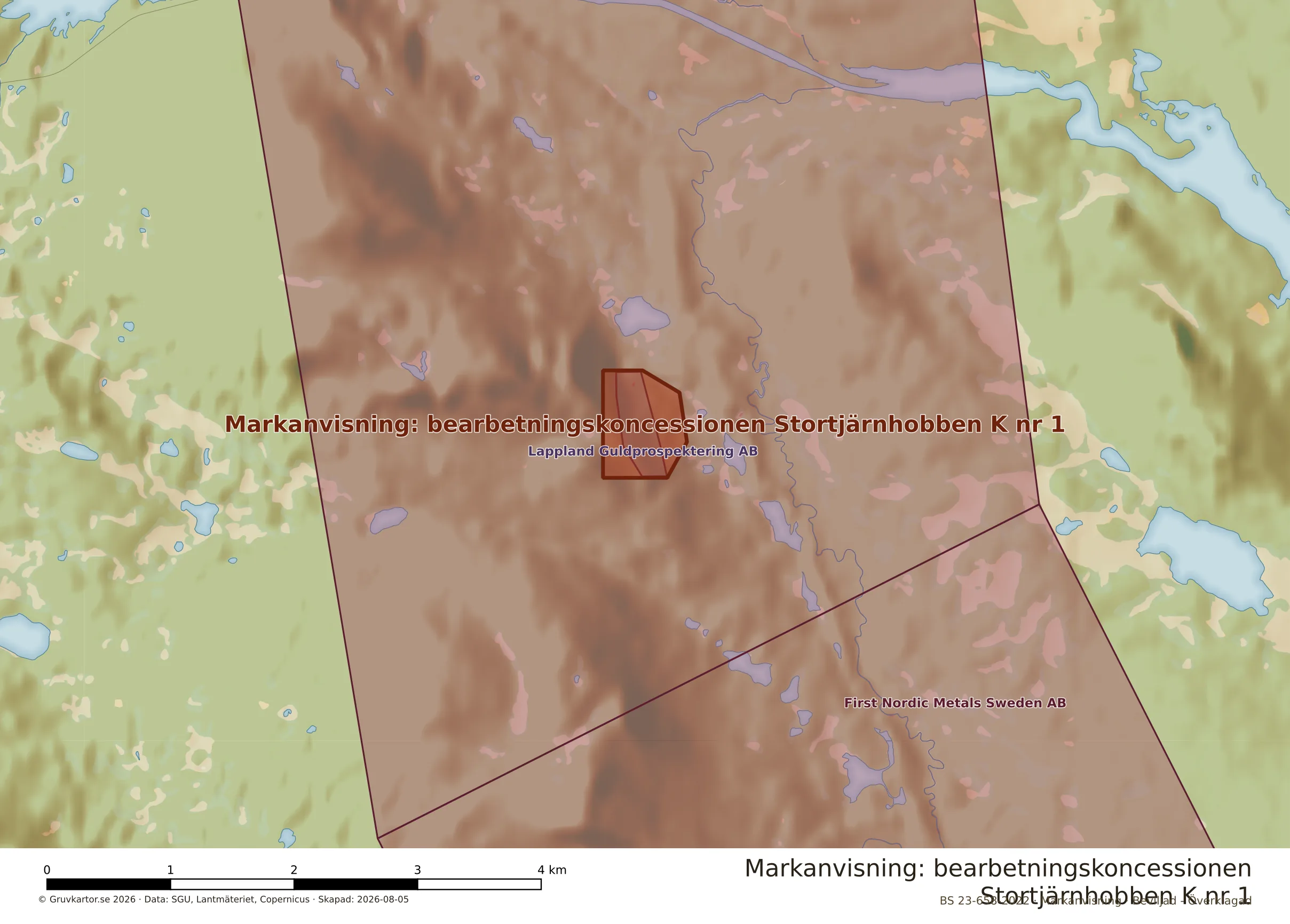 Närkarta över Stortjärnhobben K nr 1