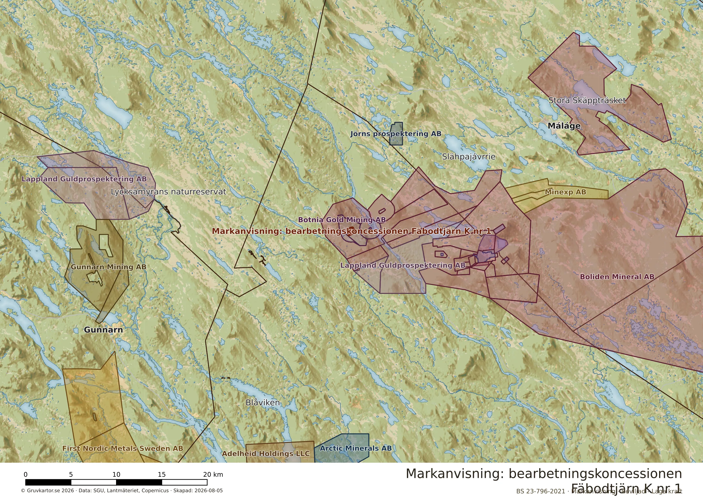 Översiktskarta över Fäbodtjärn K nr 1 i sitt landskap
