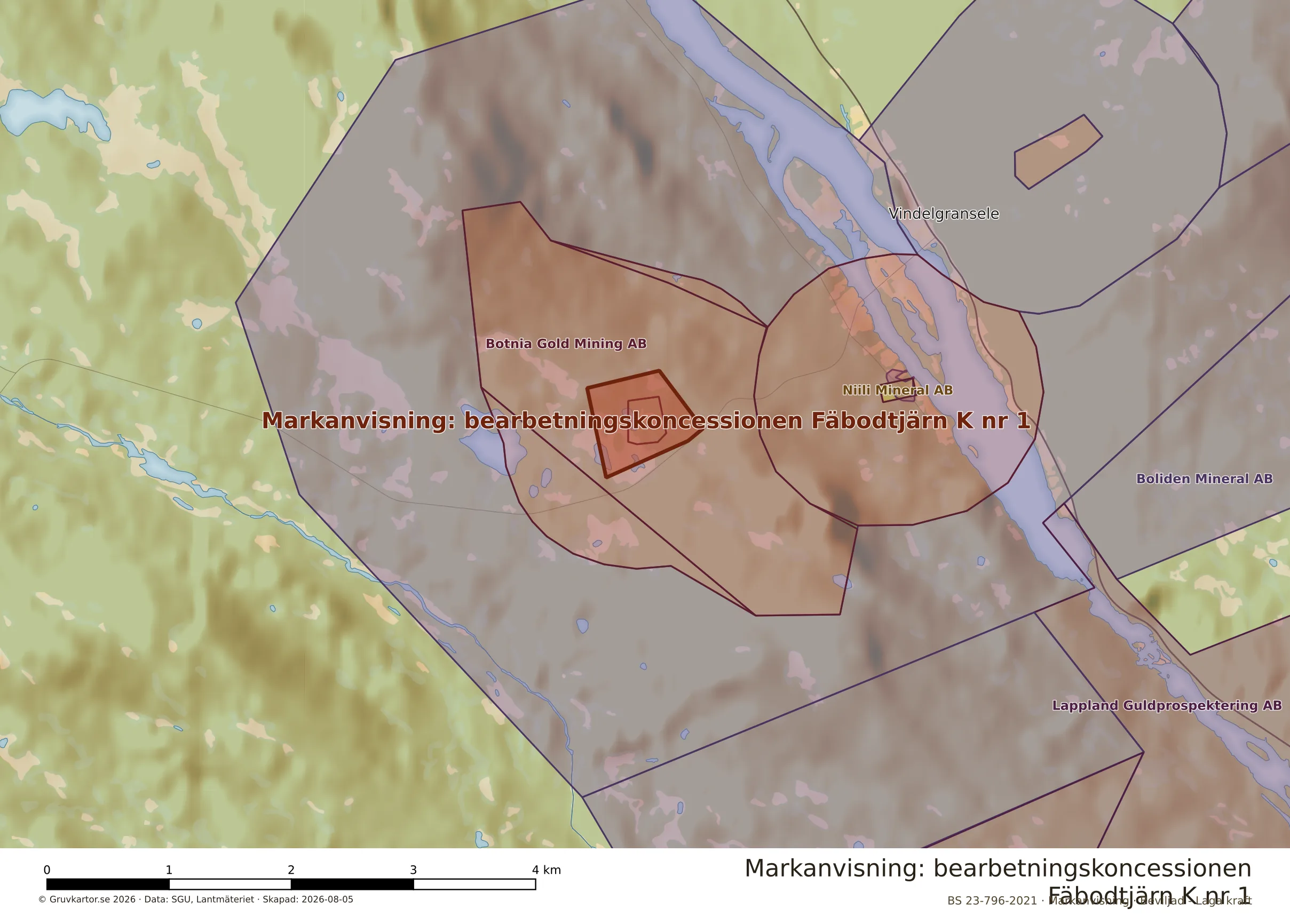 Närkarta över Fäbodtjärn K nr 1